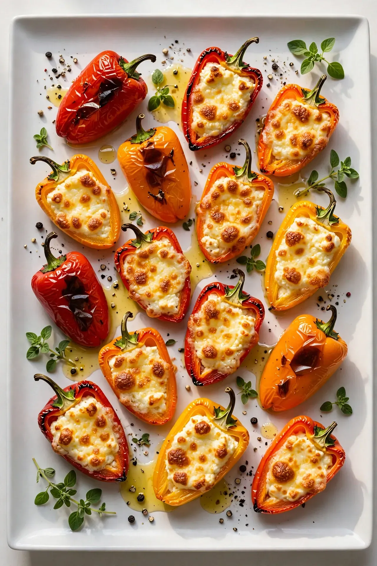 Feta Stuffed Mini Peppers