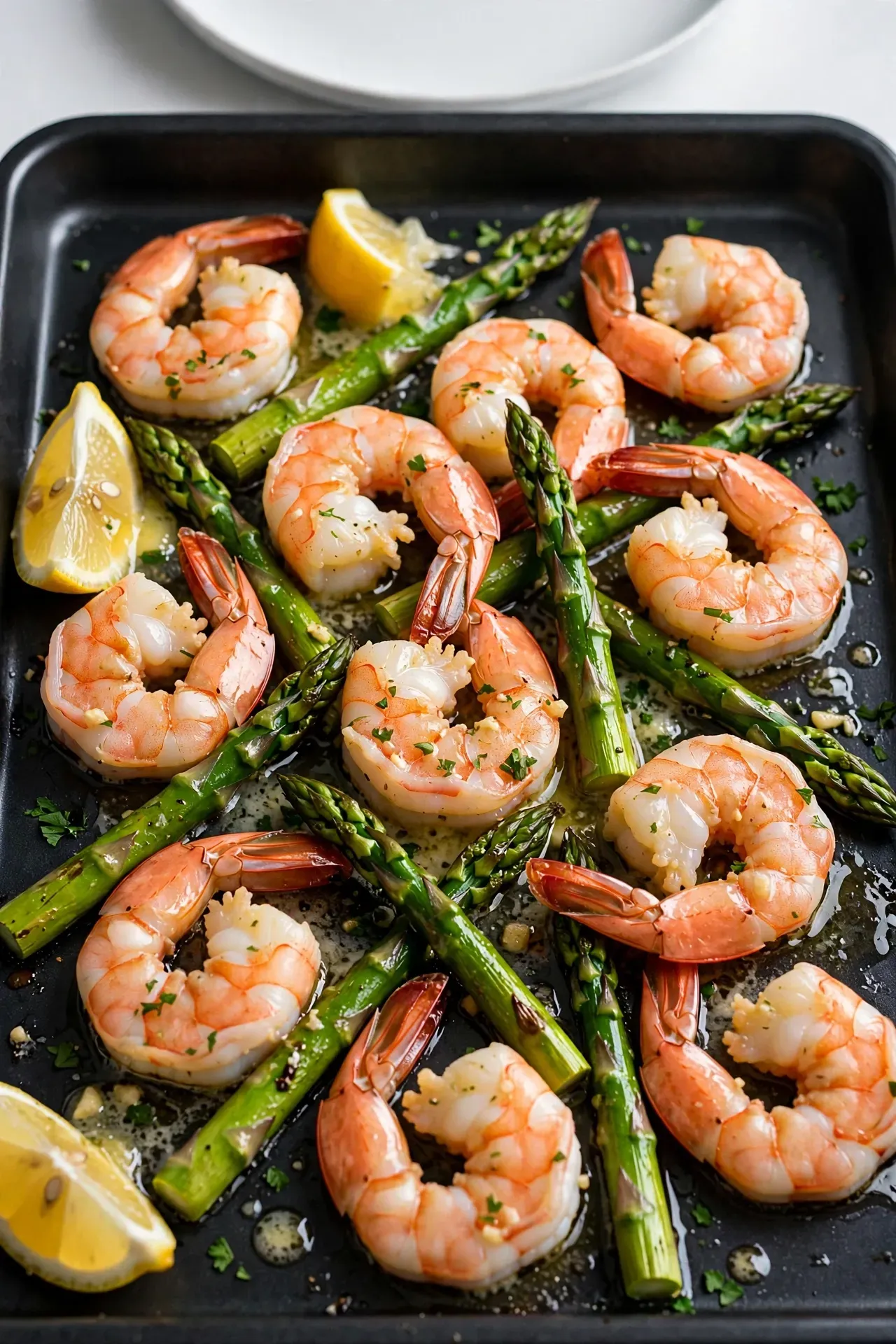 Garlic Butter Shrimp And Asparagus