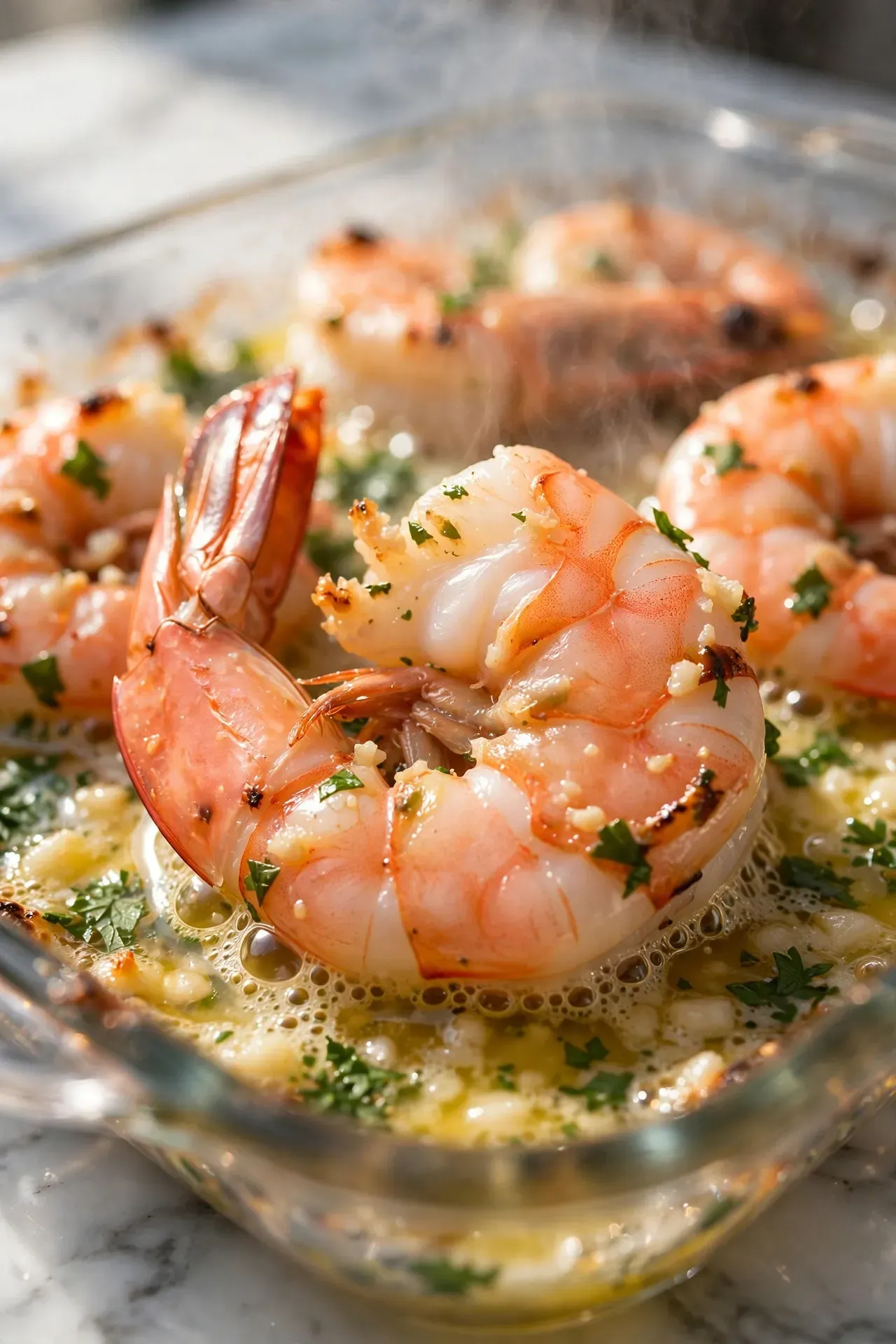 Garlic Butter Shrimp Bake
