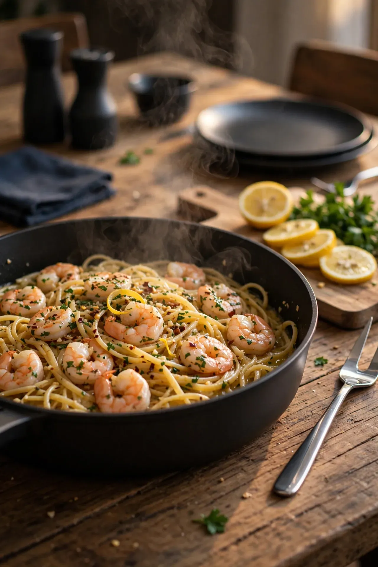 Garlic Butter Shrimp Pasta