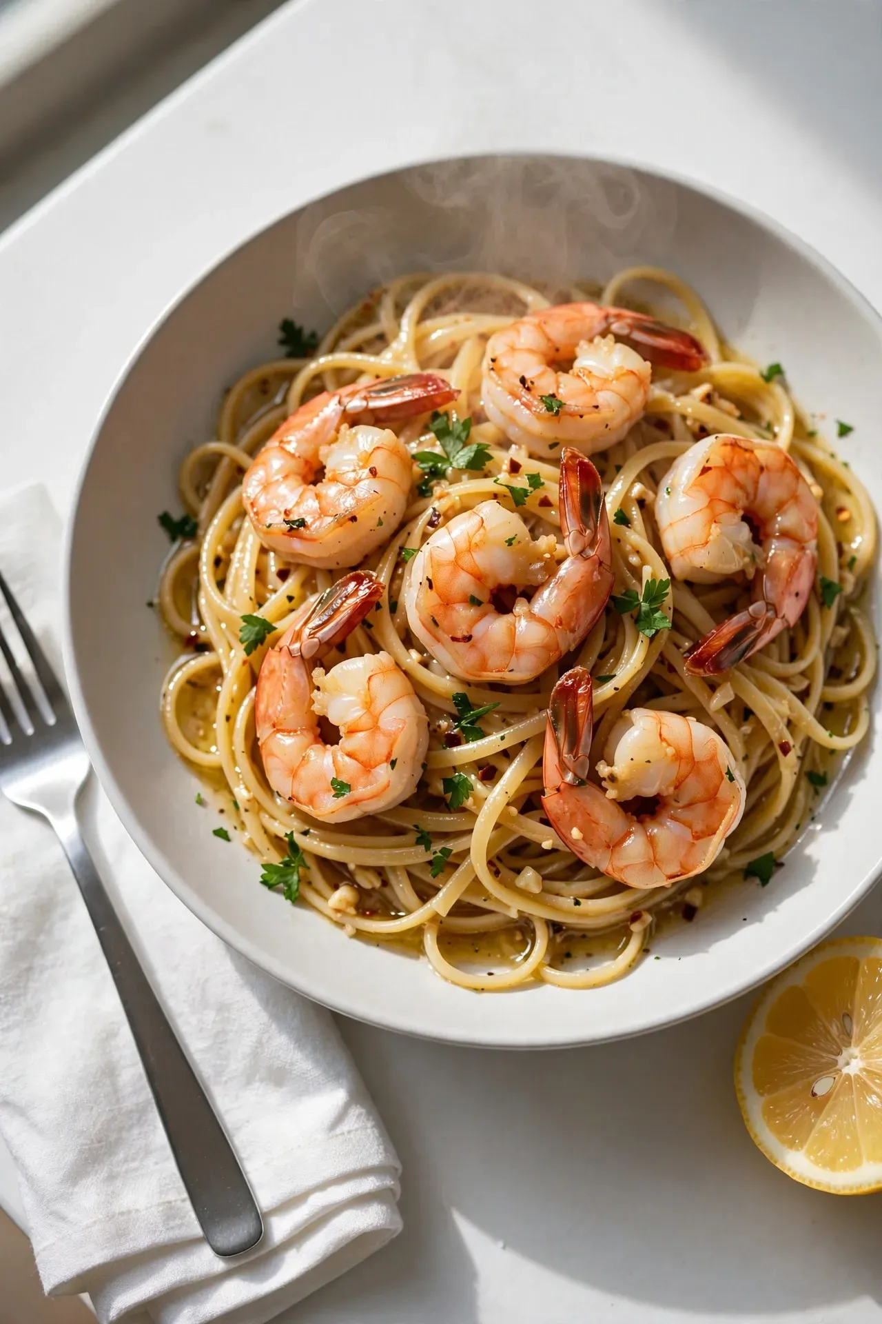 Garlic Butter Shrimp Pasta