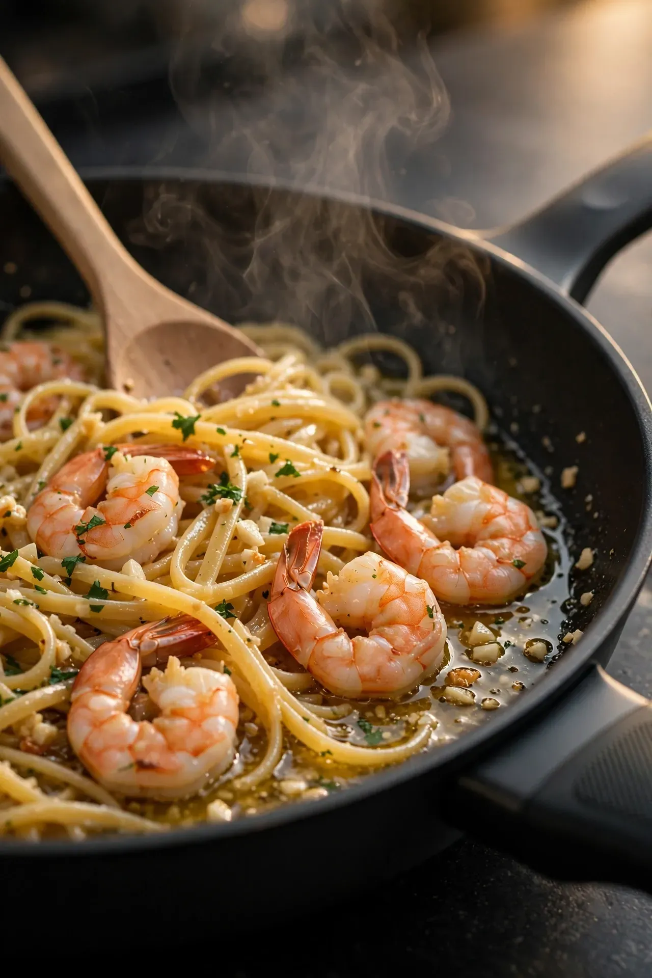 Garlic Butter Shrimp Pasta