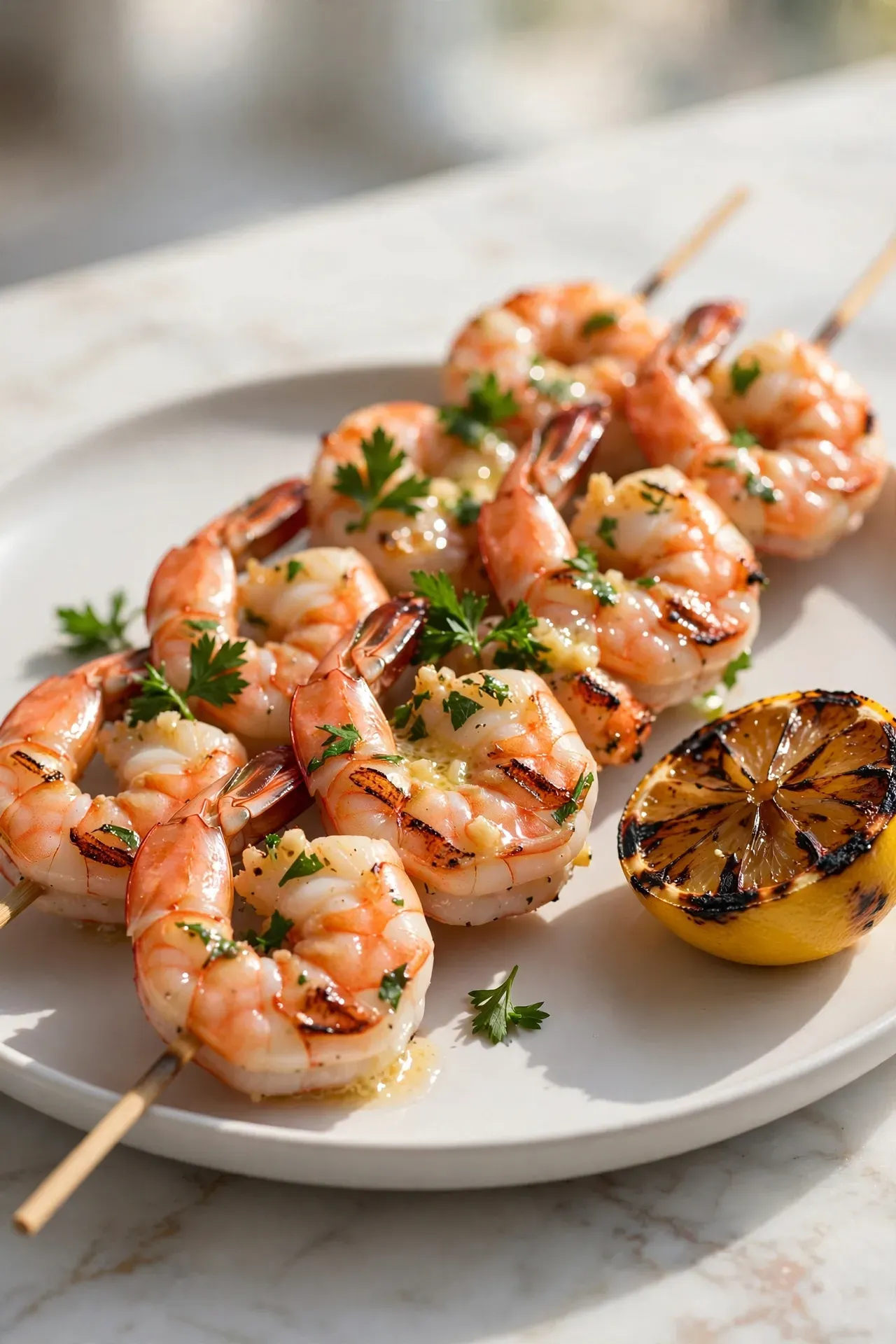 Garlic Butter Shrimp Skewers