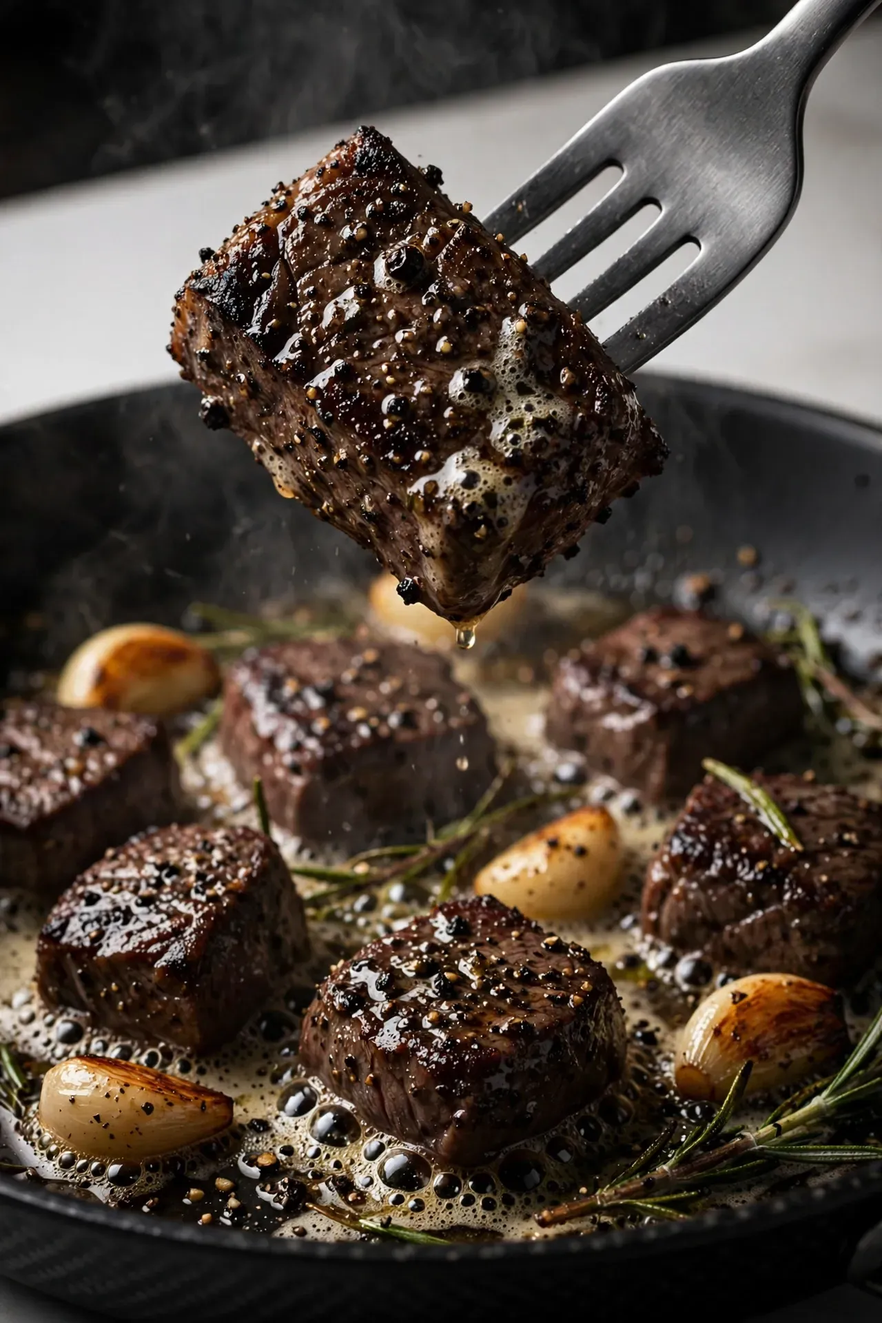 Keto Garlic Butter Steak Bites