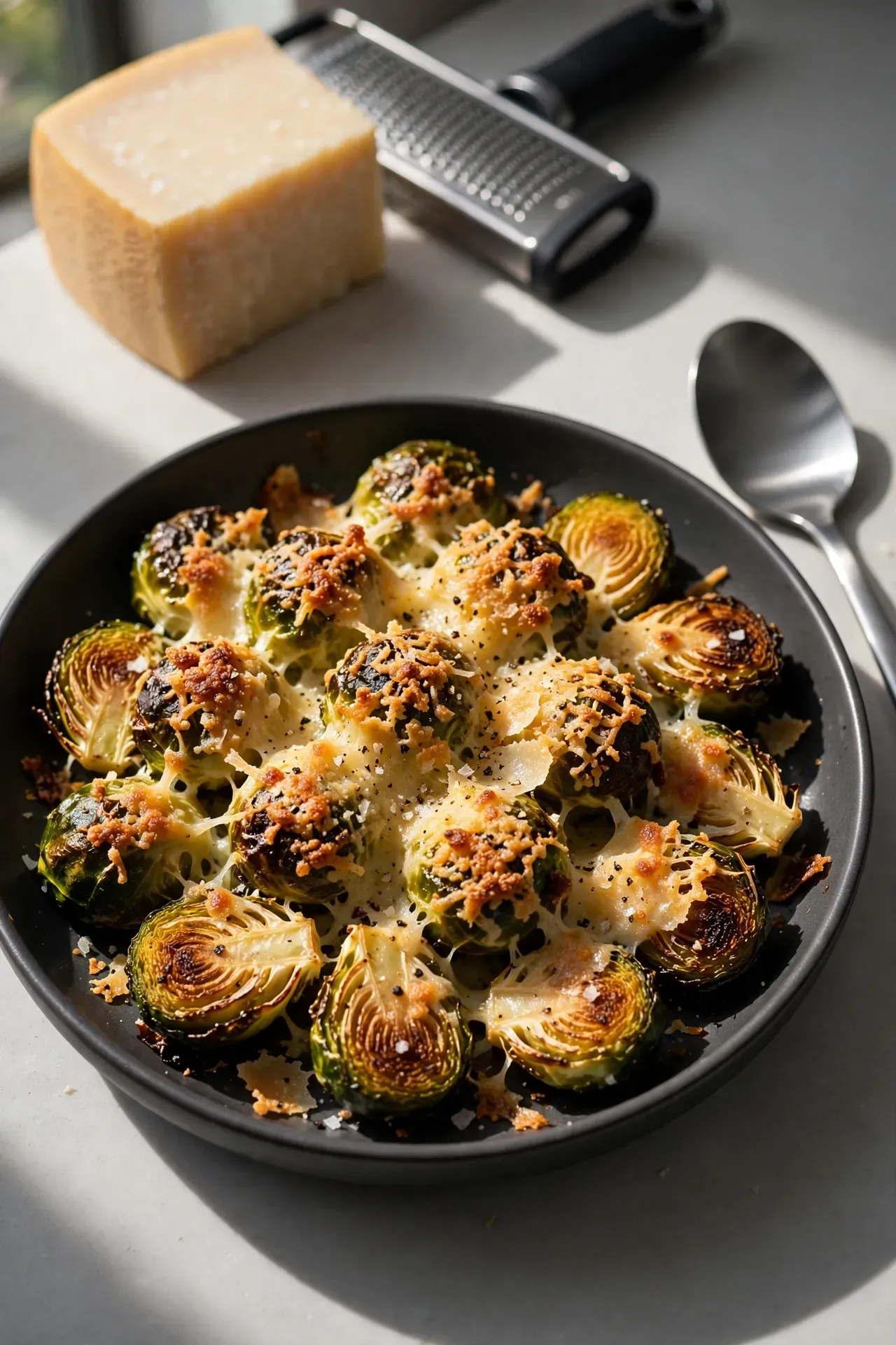 Garlic Parmesan Brussels Sprouts
