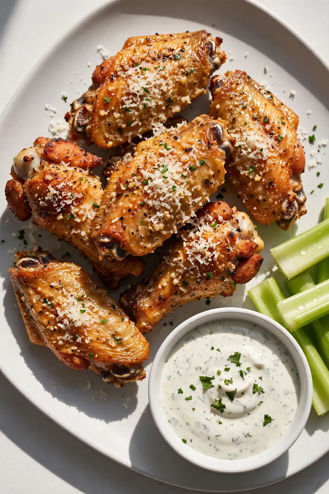 Crispy Garlic Parmesan Wings