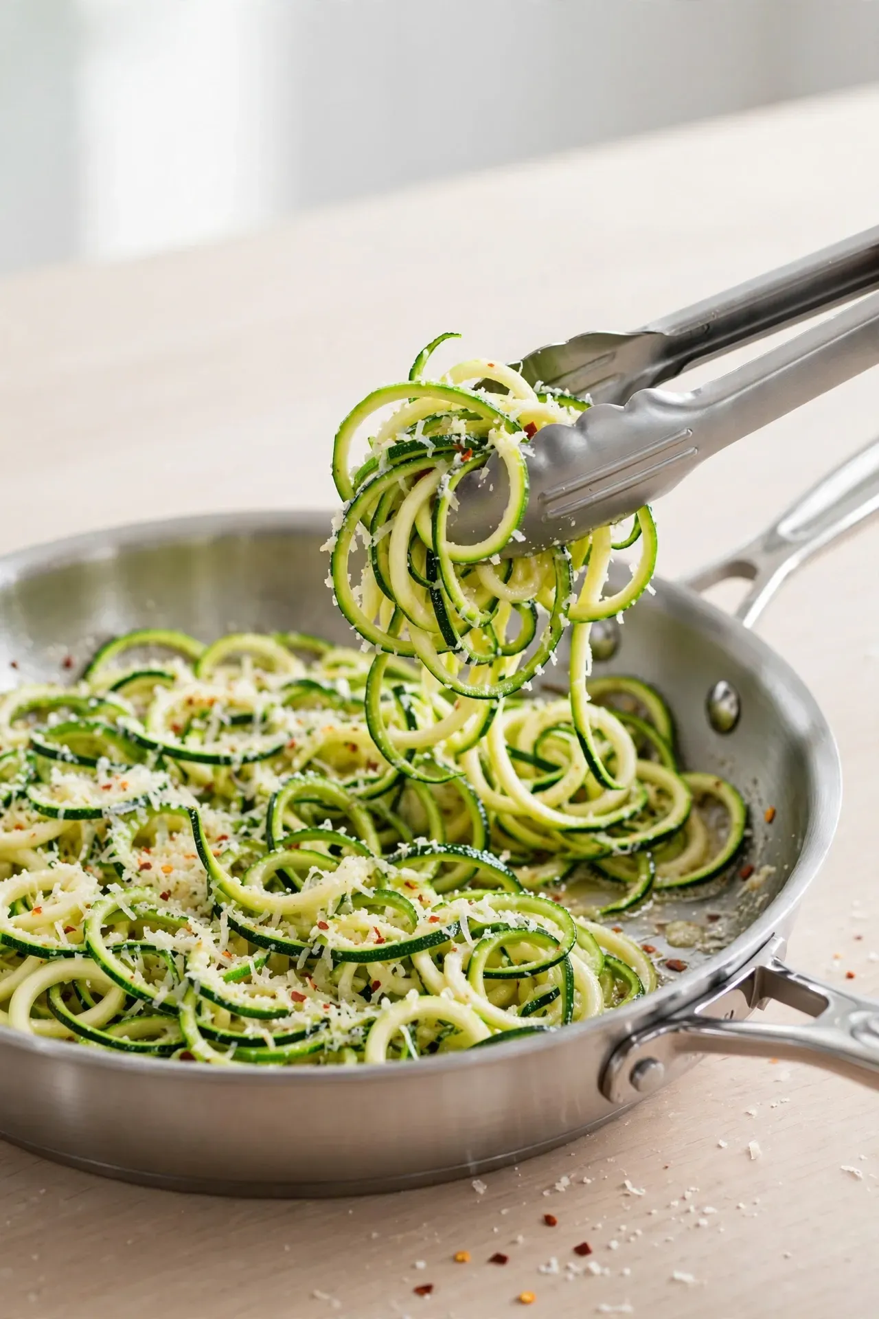 Garlic Parmesan Zucchini Noodles