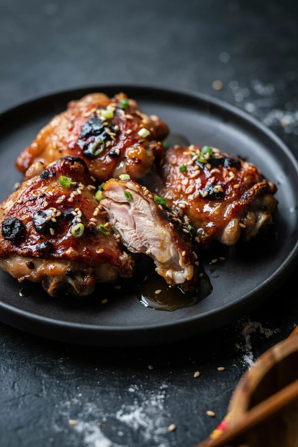 Miso Glazed Chicken Thighs