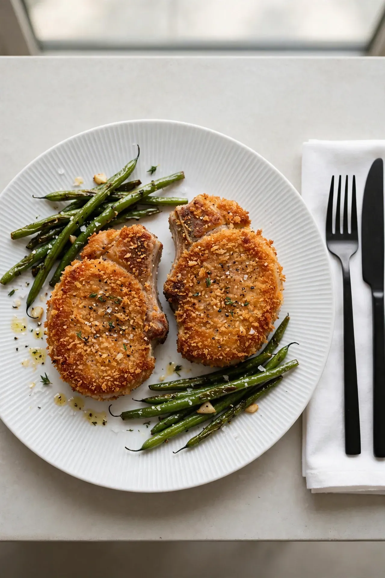 Golden Panko Pork Chops
