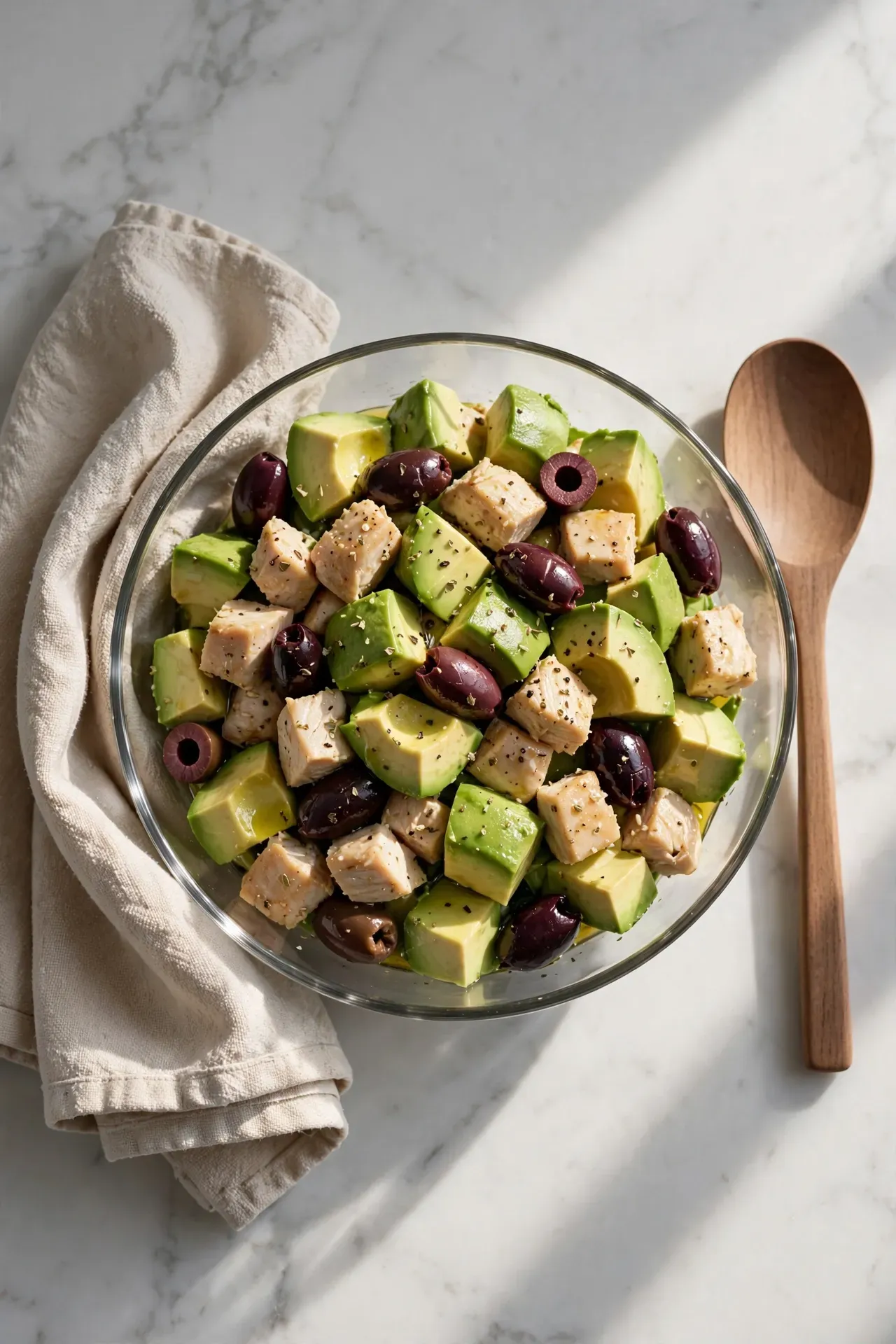 Greek Chicken Avocado Salad