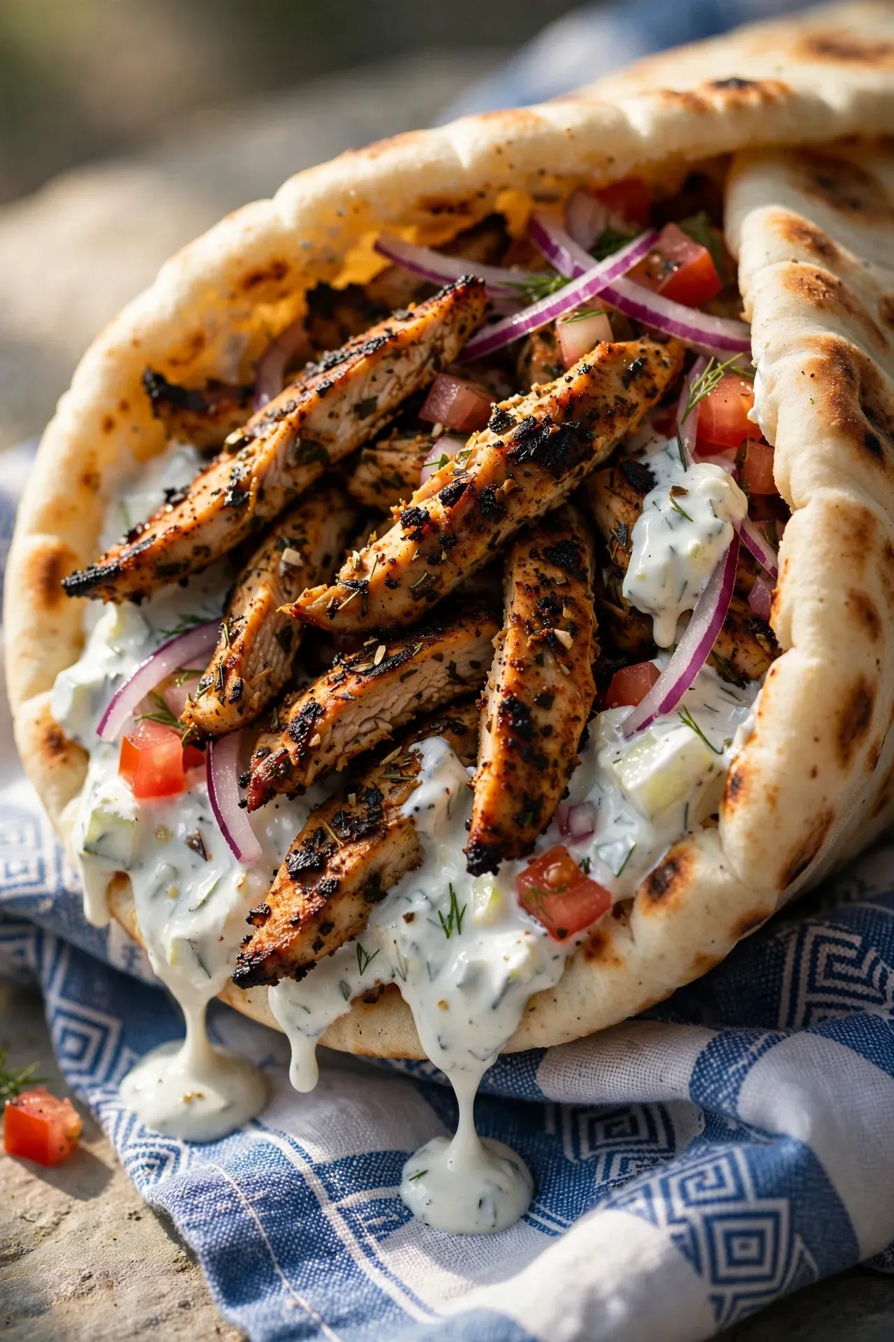 Greek Chicken Gyros