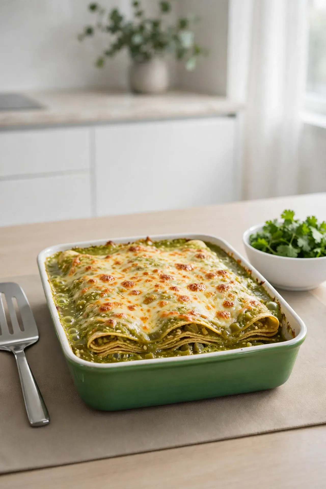 Green Chile Enchilada Bake