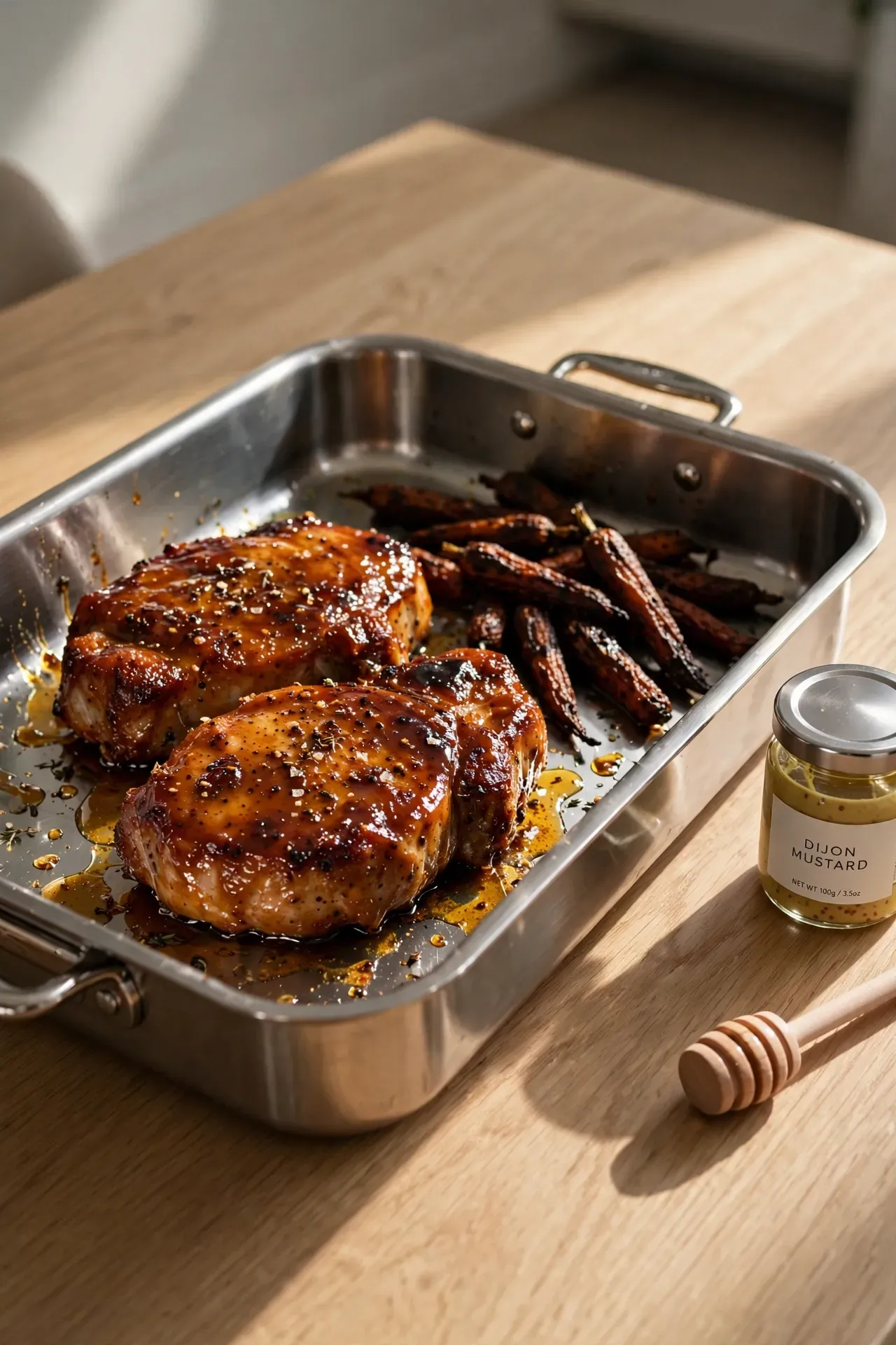 Honey Mustard Pork Chops and Carrots