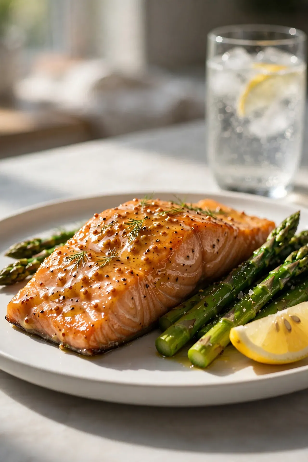 Honey Mustard Glazed Salmon