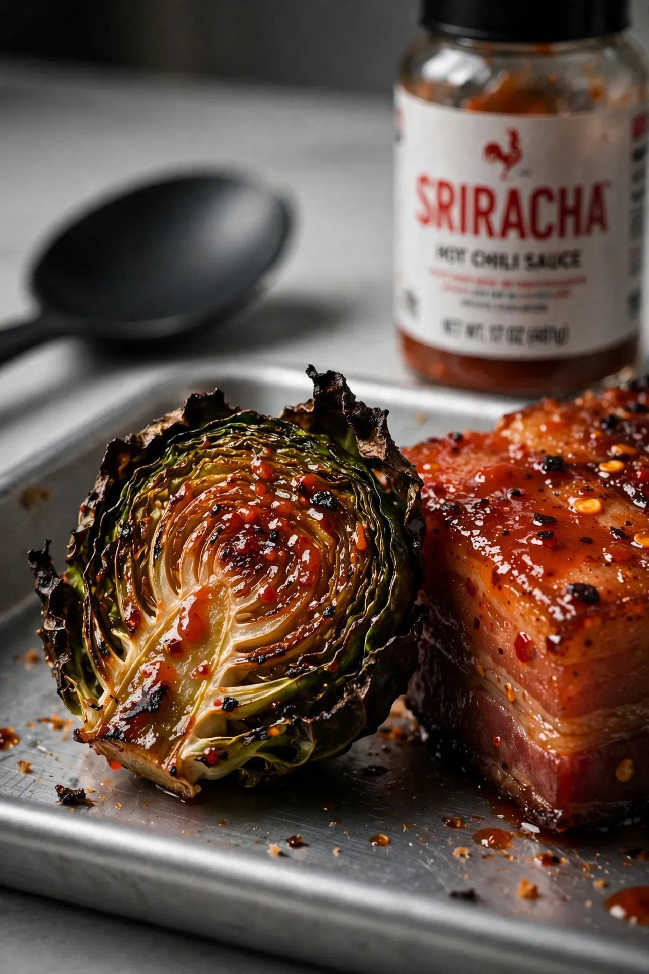 Honey Sriracha Brussels Sprouts Bacon