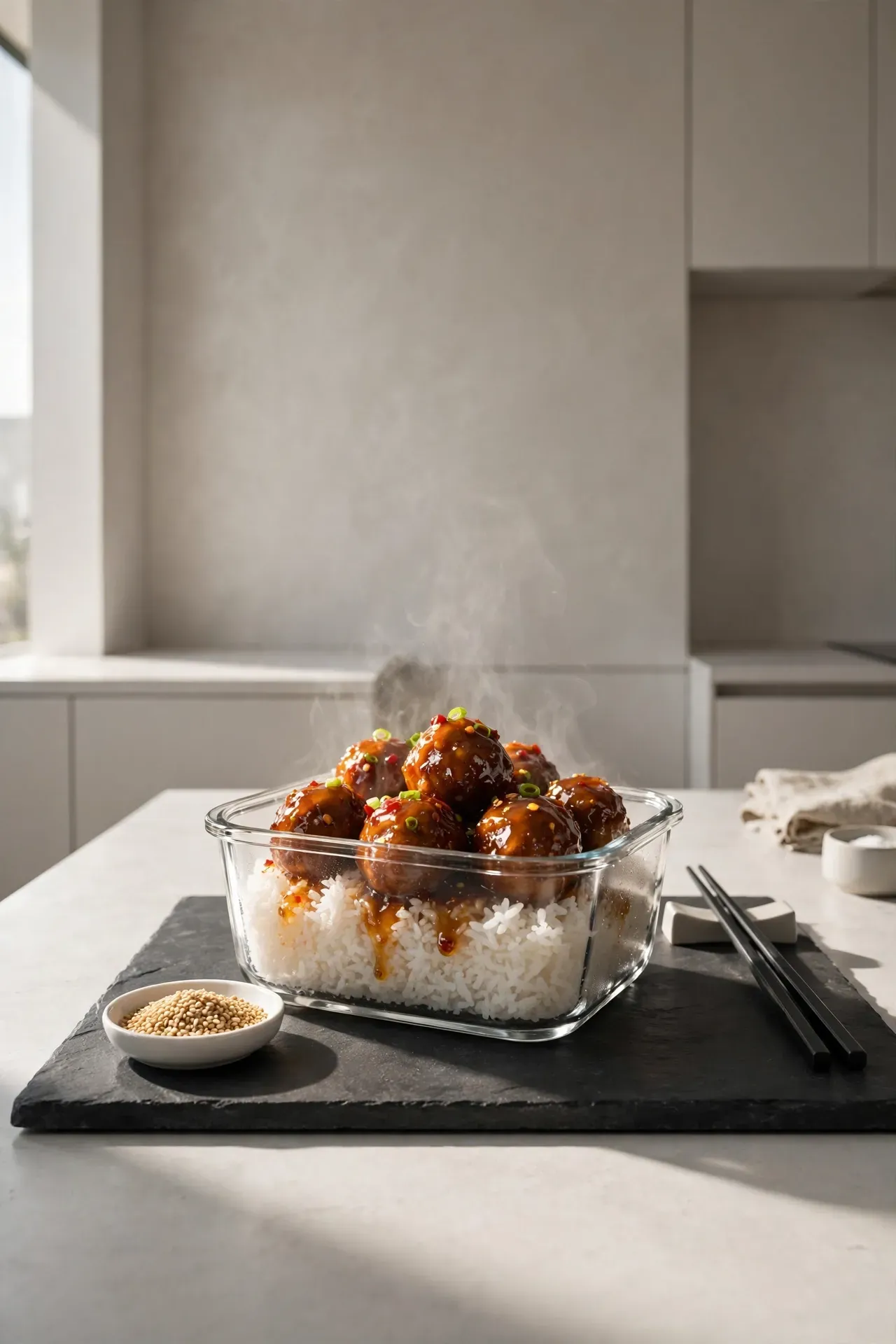 Honey Sriracha Glazed Meatballs