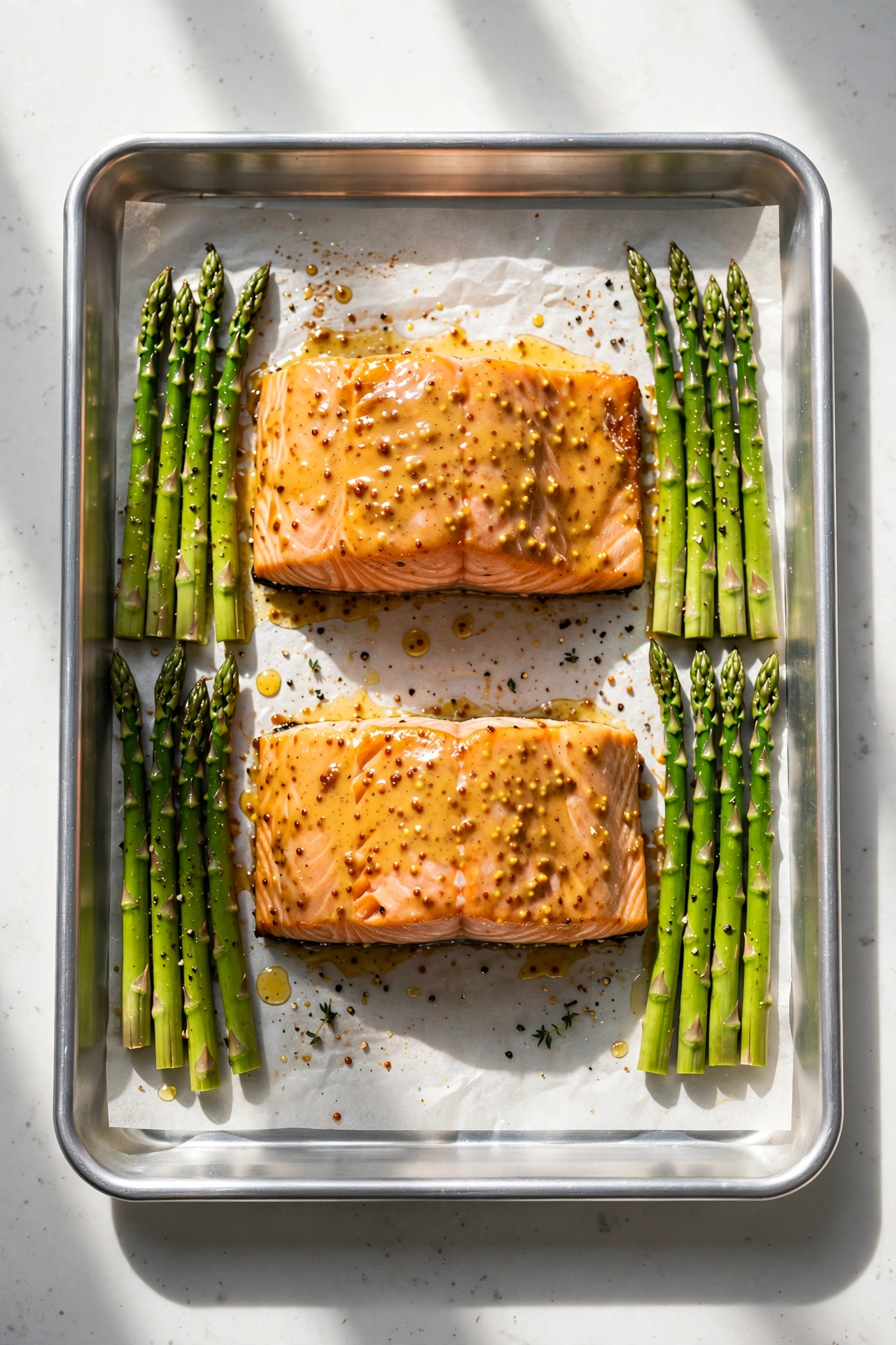 Honey Mustard Salmon And Asparagus