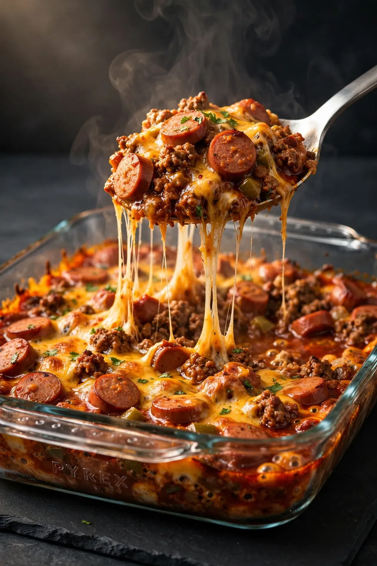 Keto Chili Dog Casserole