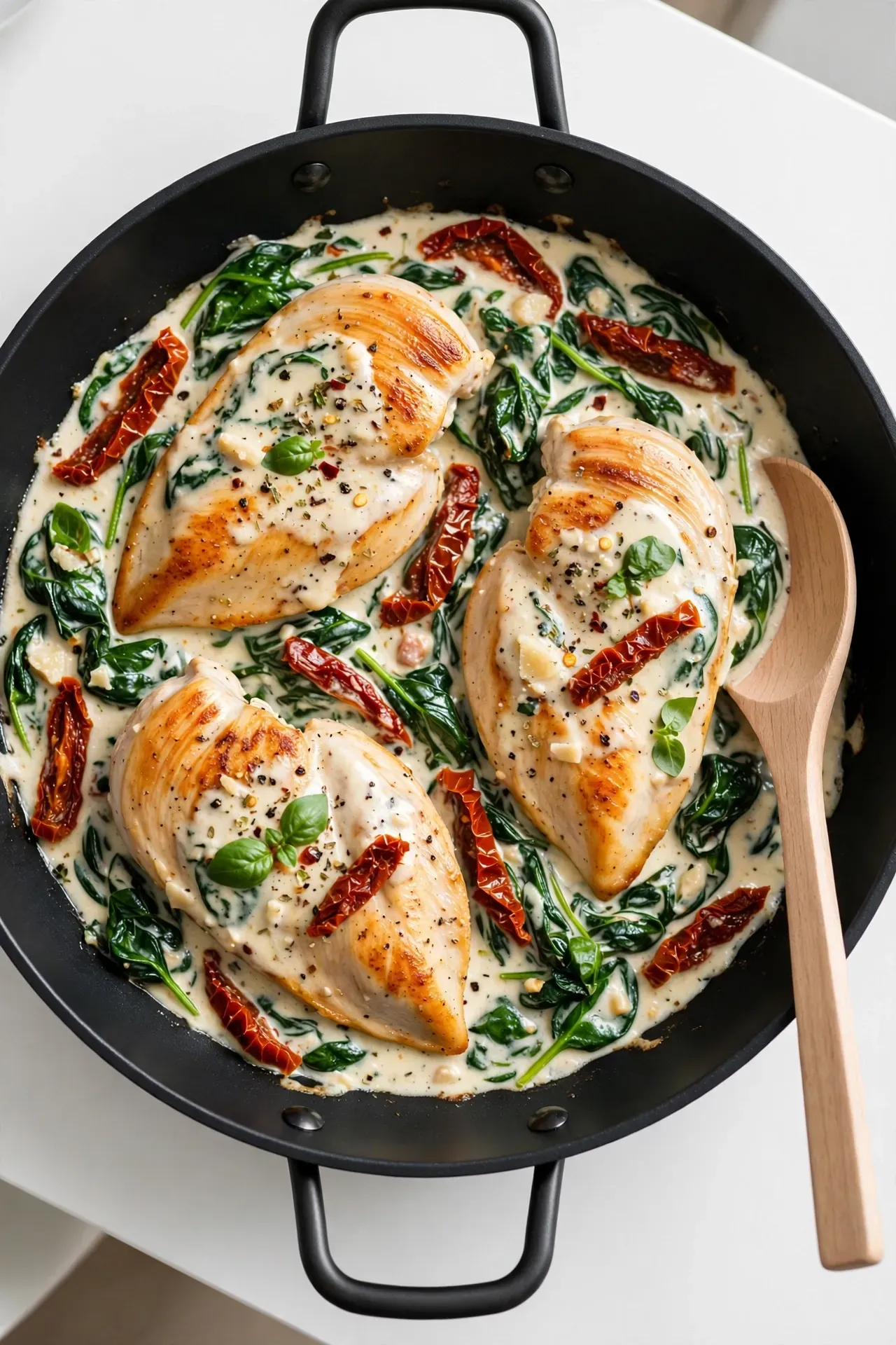 Low Carb Creamy Tuscan Chicken