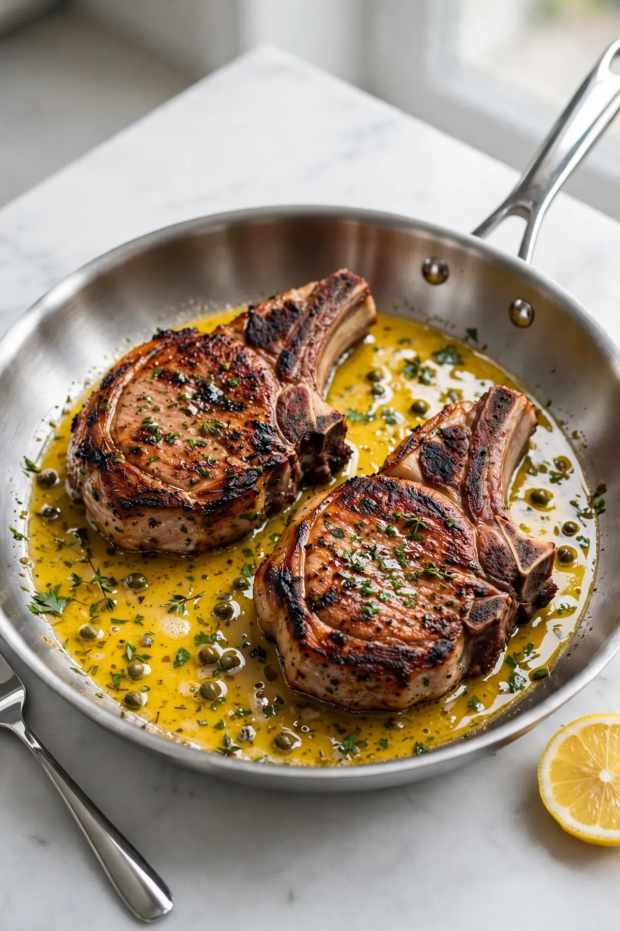 Lemon Caper Pork Chops