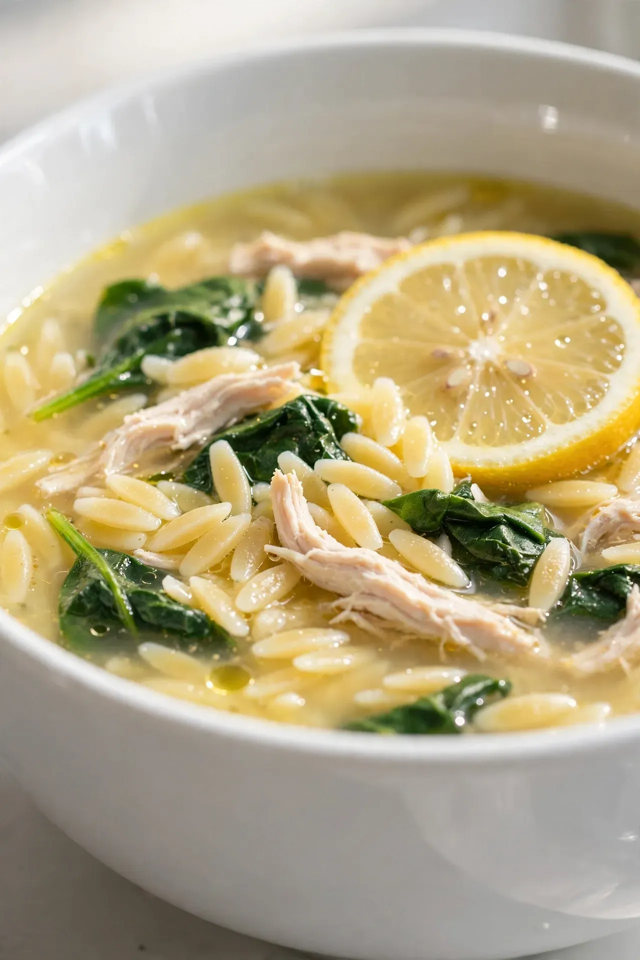 Lemon Chicken Orzo Soup