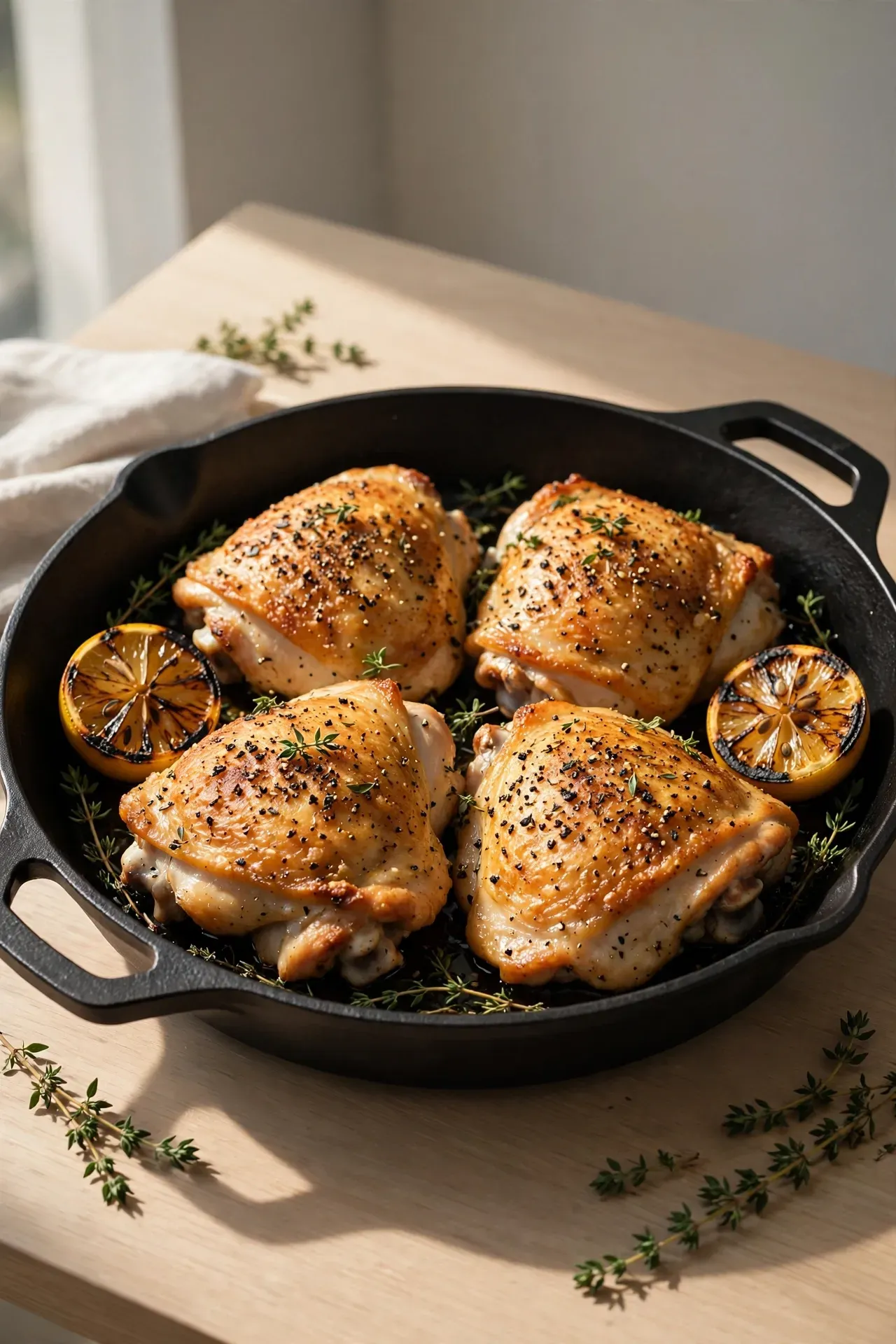 Lemon Pepper Chicken Thighs