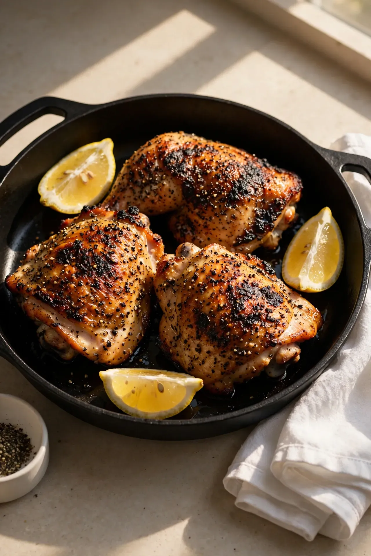 Lemon Pepper Chicken Thighs