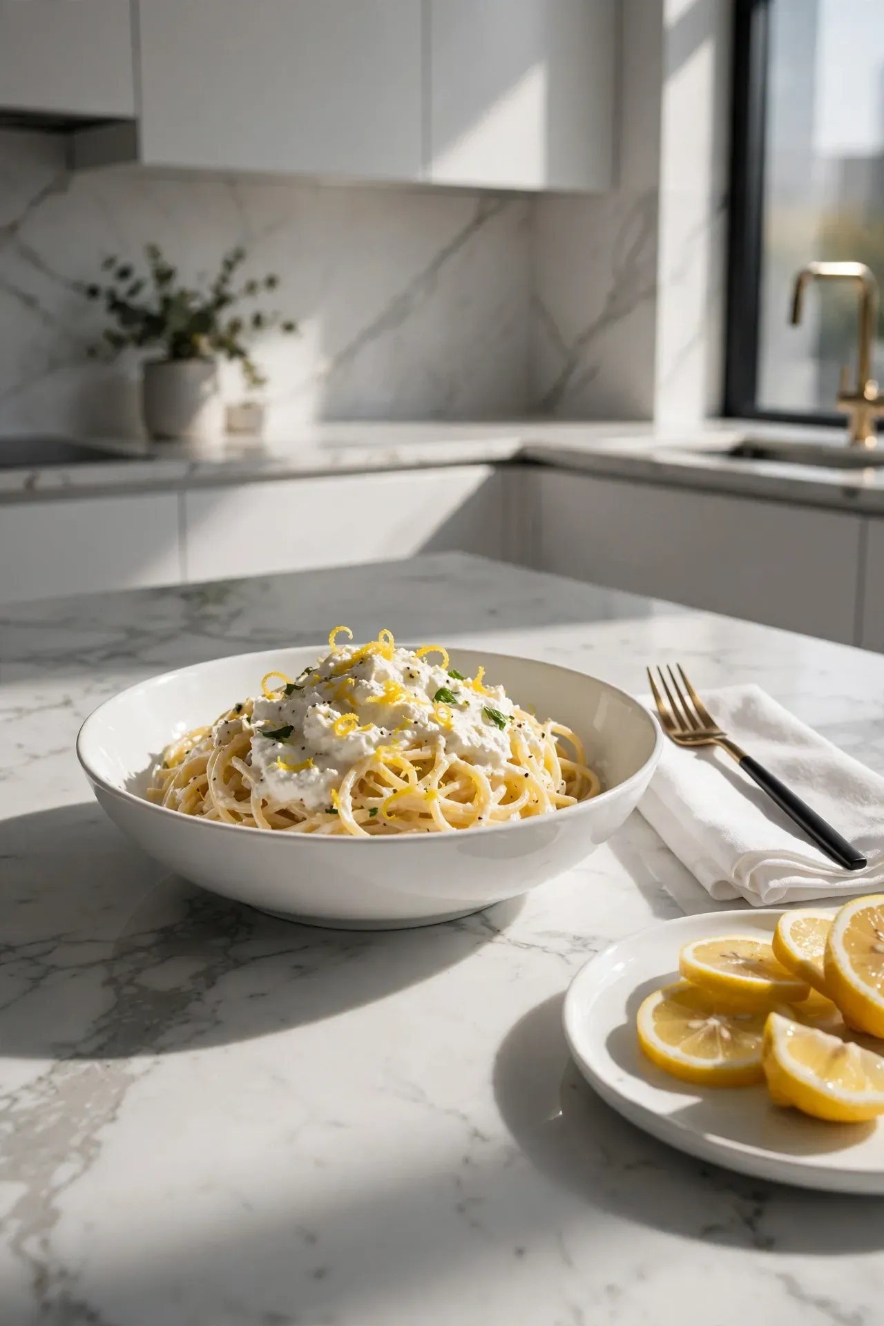Lemon Ricotta Spaghetti