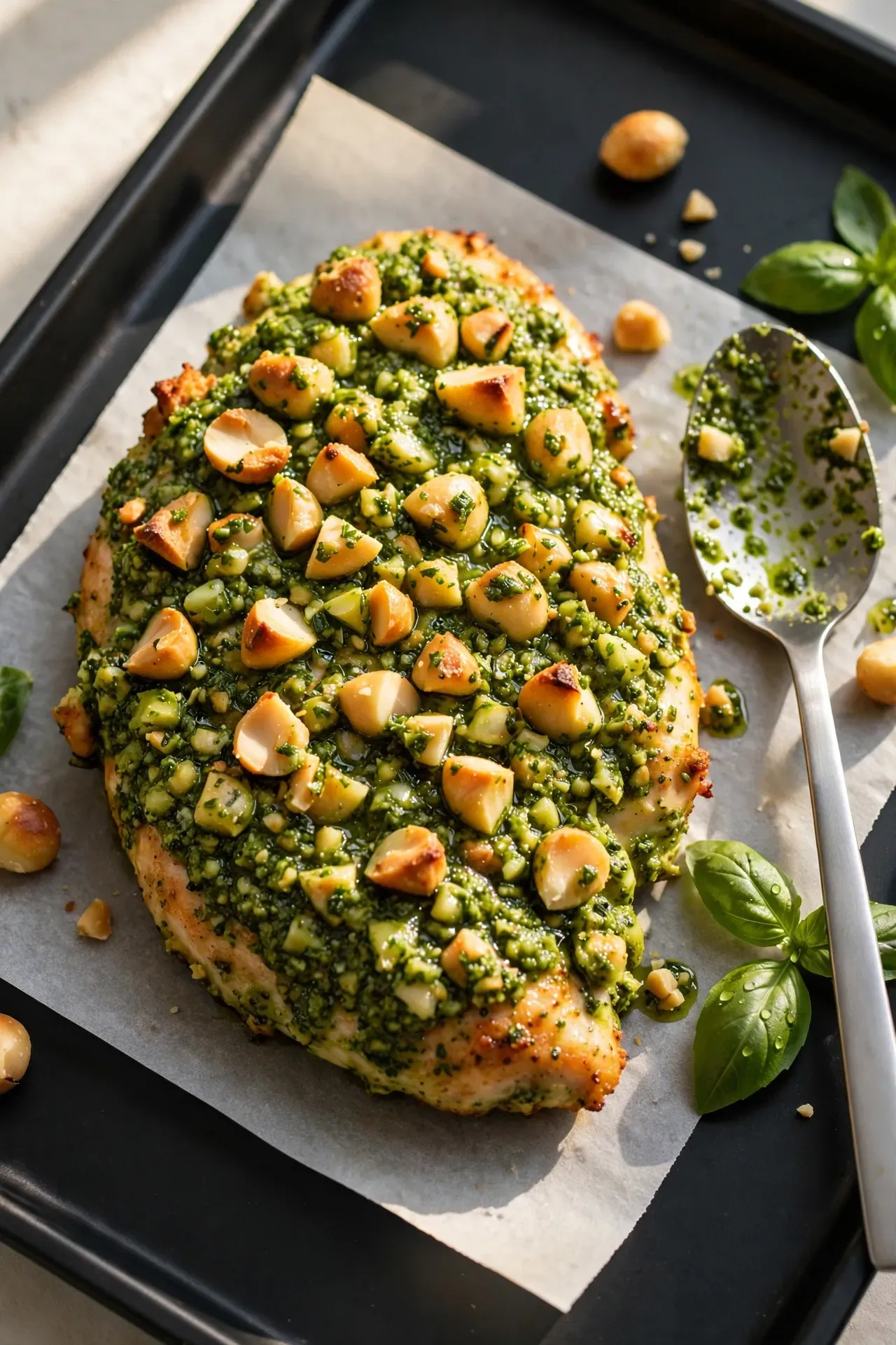 Macadamia Nut Pesto Chicken