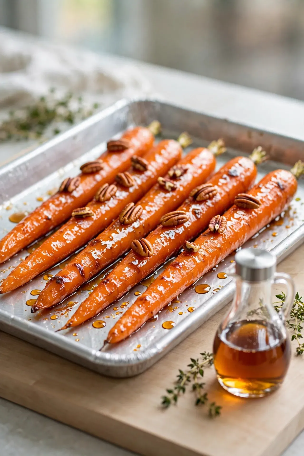 Maple Glazed Carrots Pecans