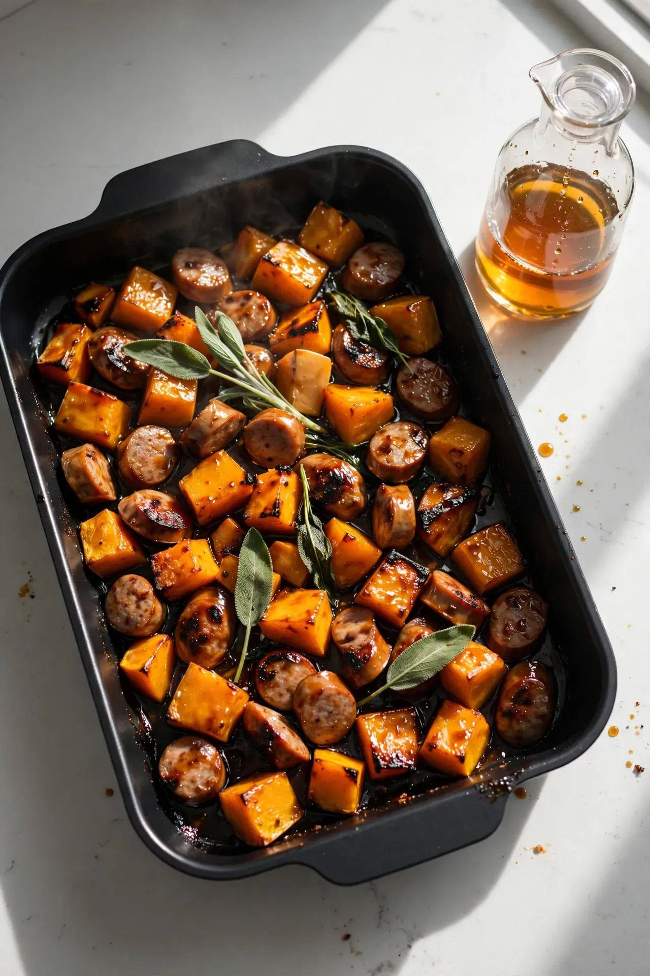 Maple Glazed Sausage and Butternut Squash