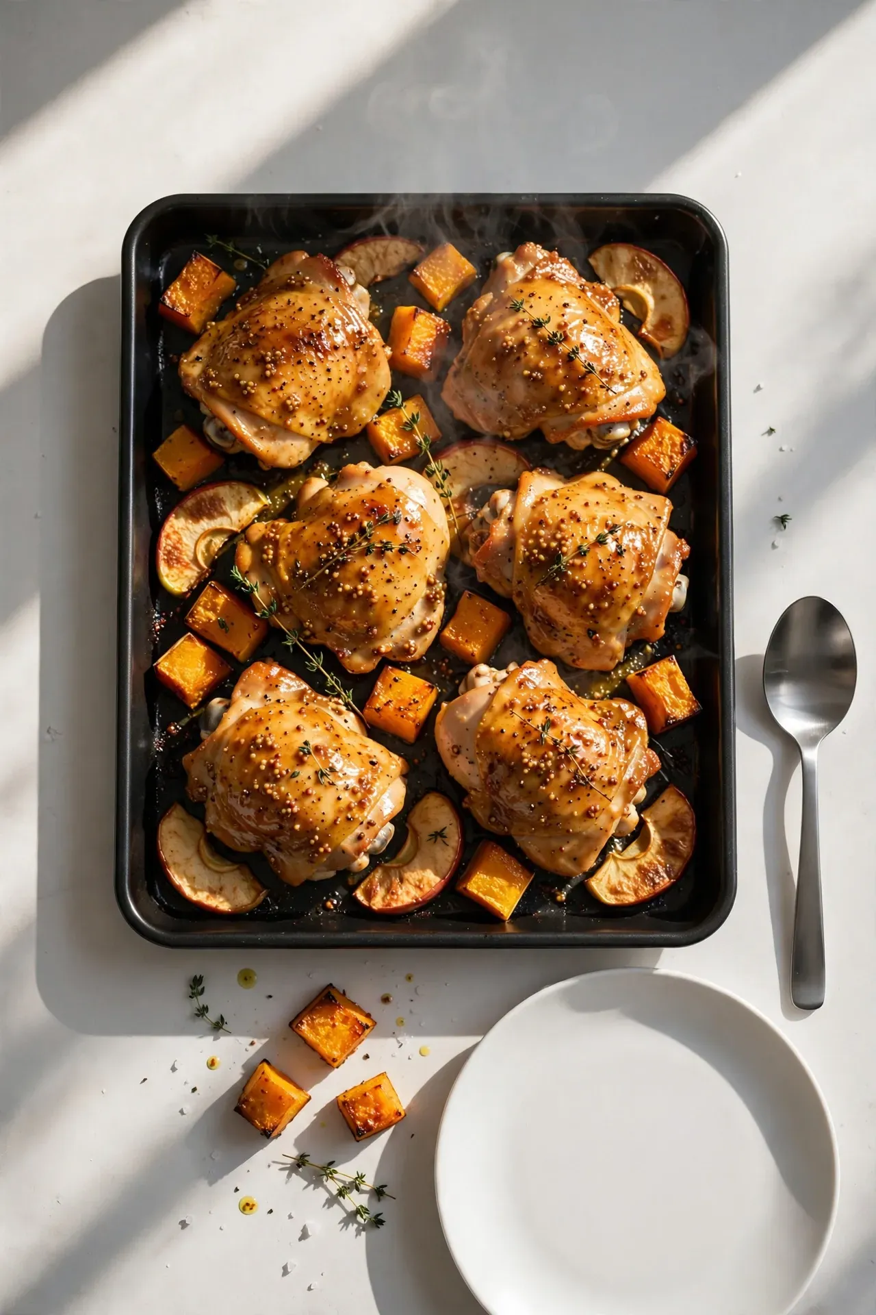 Maple Mustard Chicken and Butternut Squash