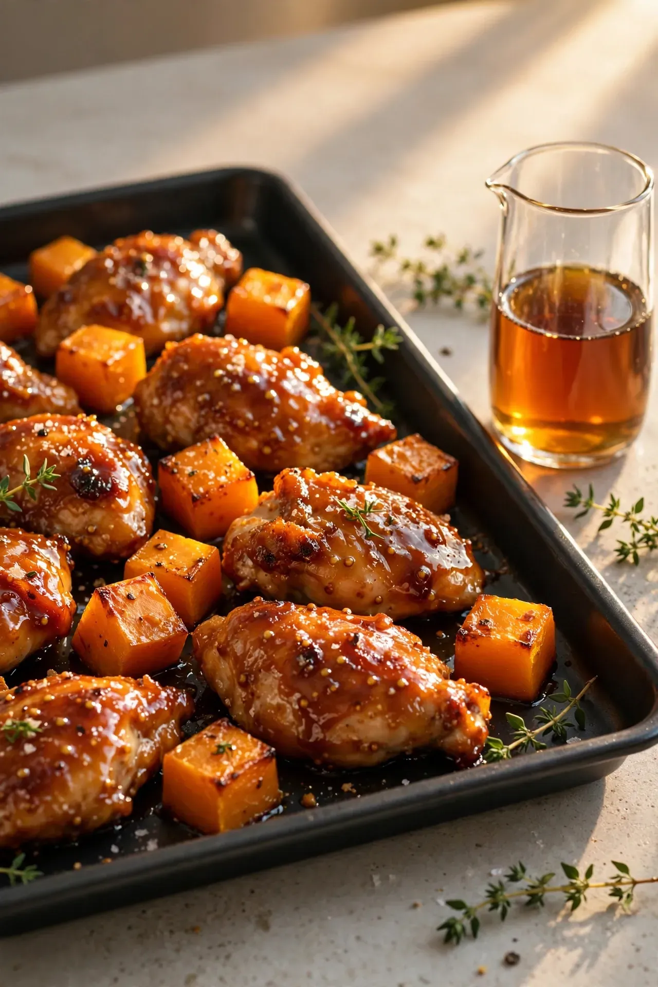 Maple Mustard Chicken and Butternut Squash