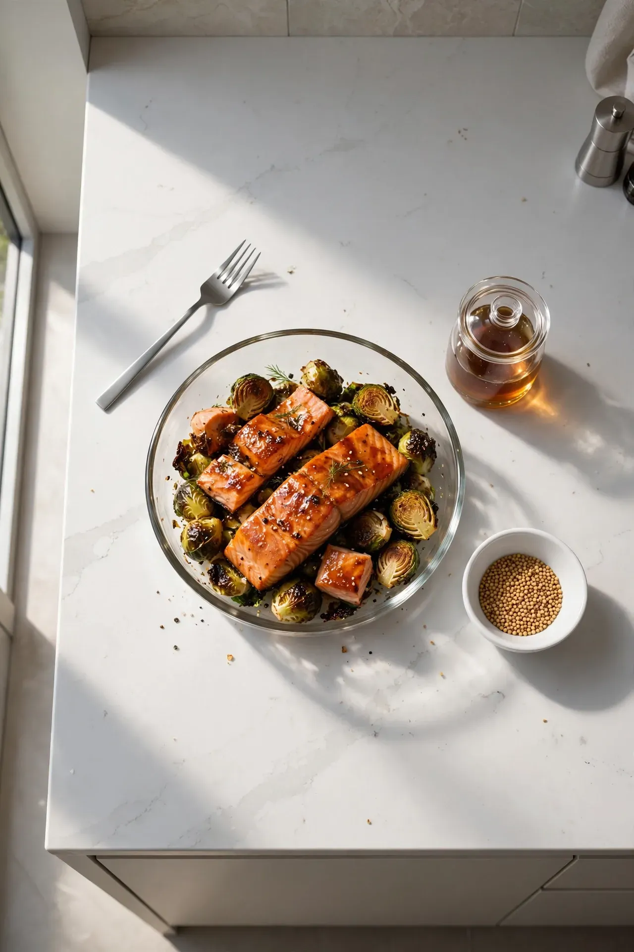 Maple Mustard Glazed Salmon Bowl