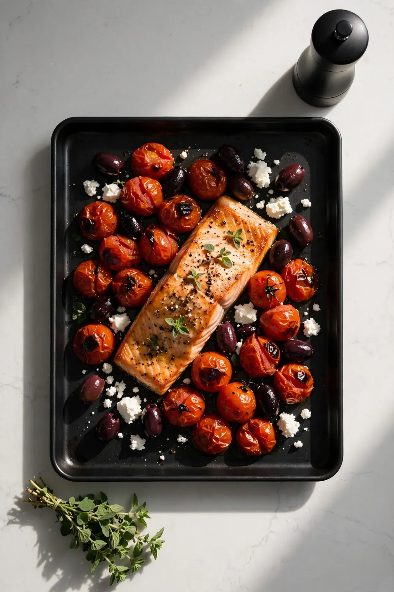 Mediterranean Salmon with Tomatoes and Olives