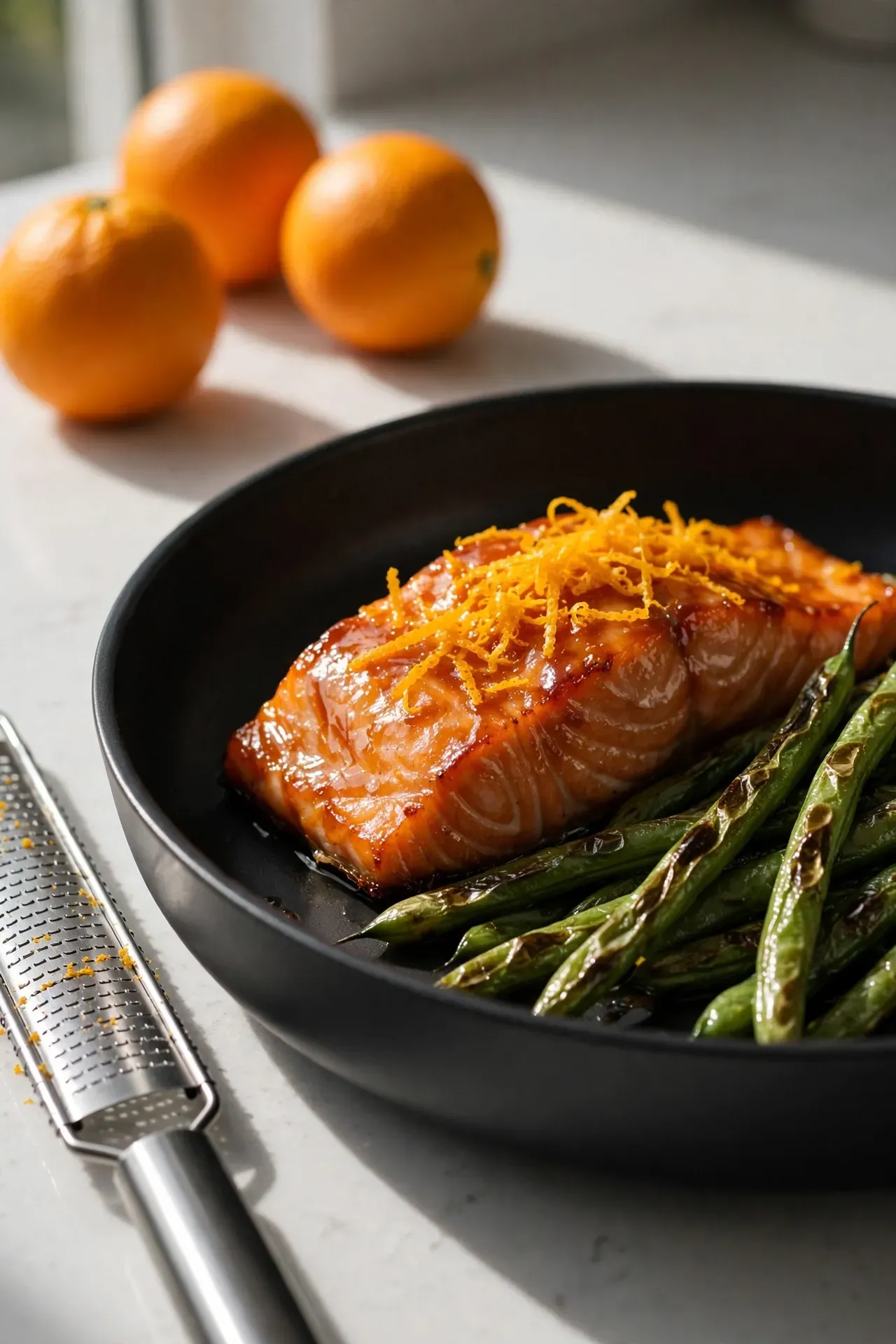 Orange Ginger Salmon with Green Beans