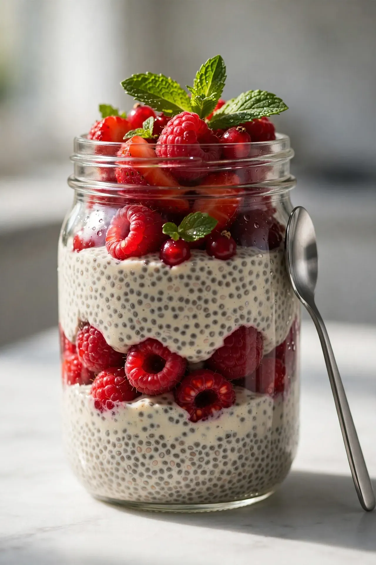Overnight Berry Chia Pudding