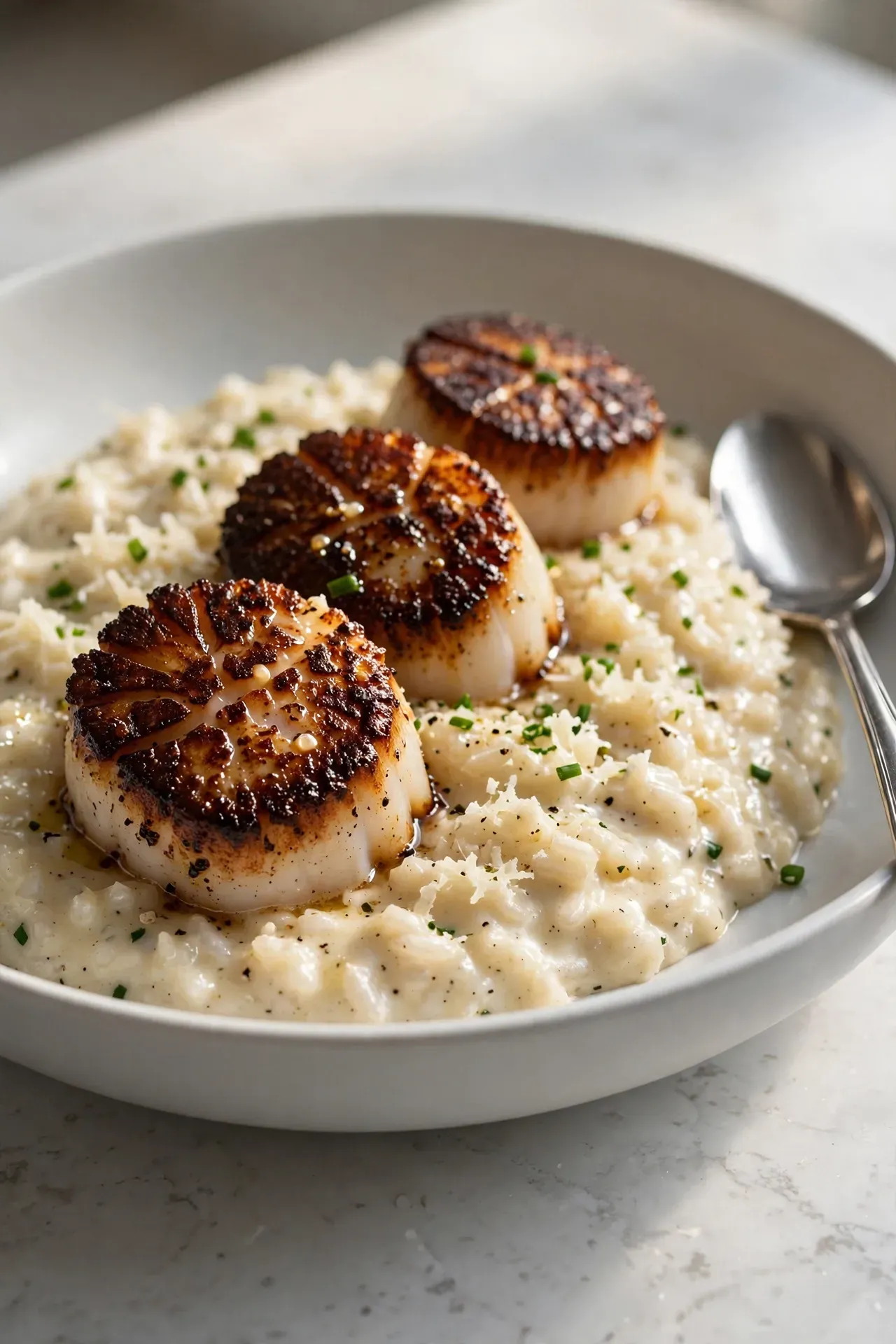 Pan Seared Scallop Risotto