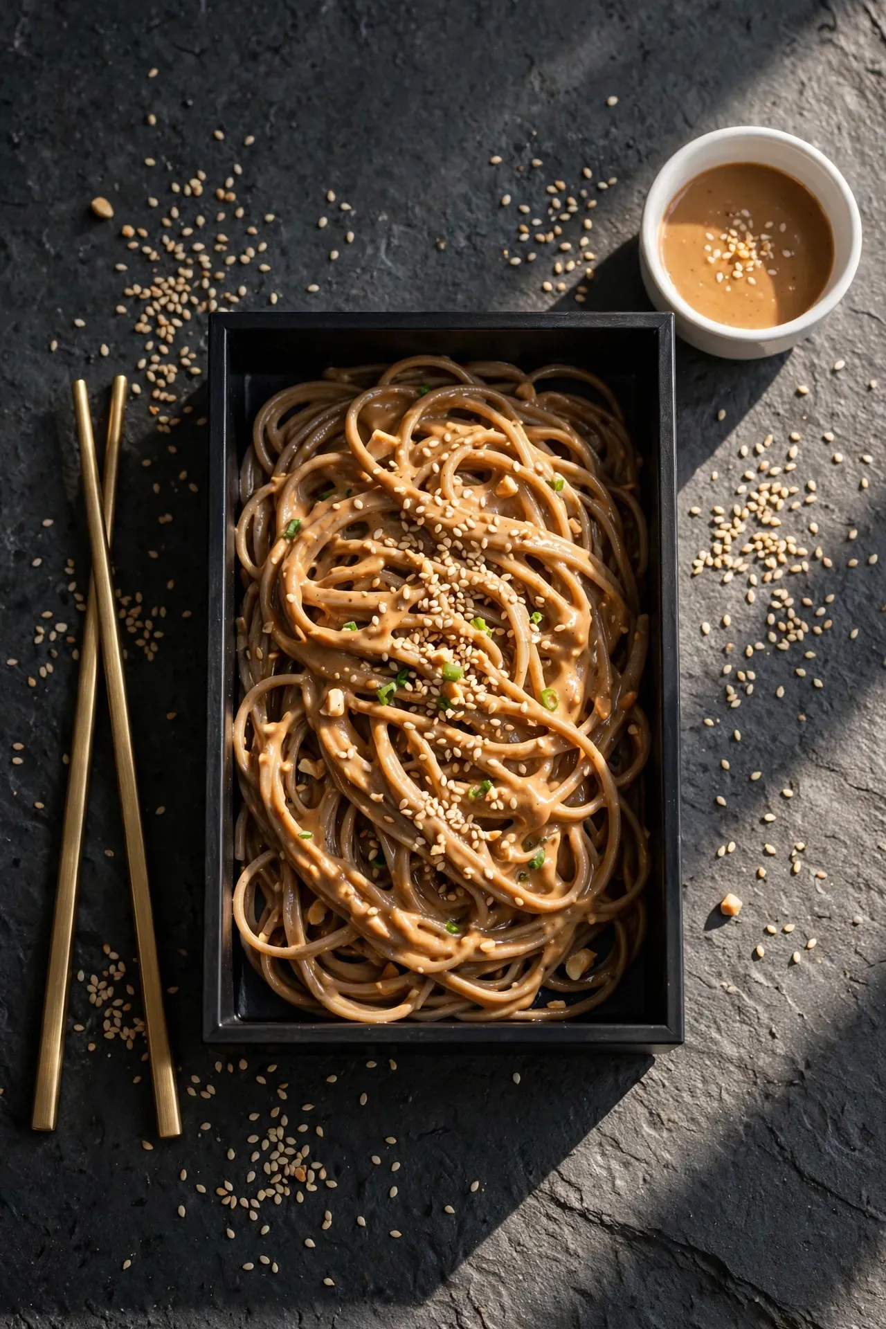 Peanut Sesame Soba Noodles