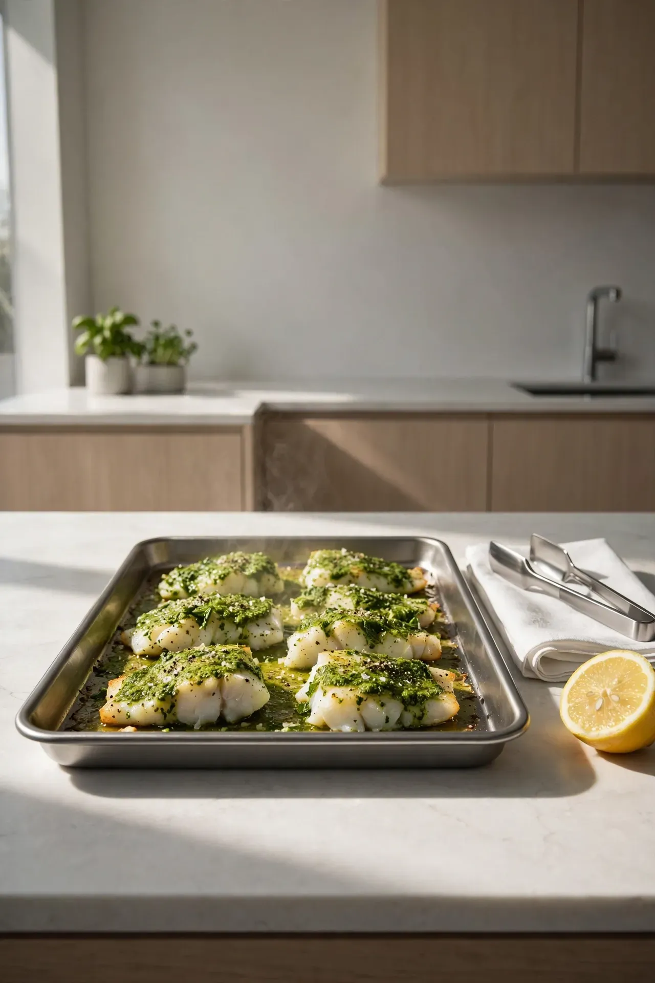 Pesto Butter Cod