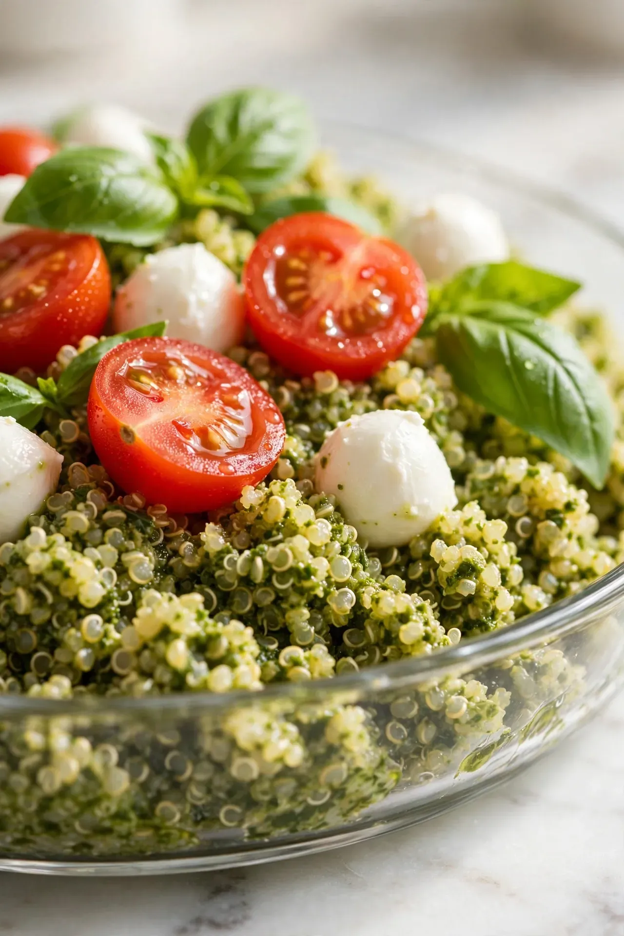 Pesto Caprese Quinoa Salad