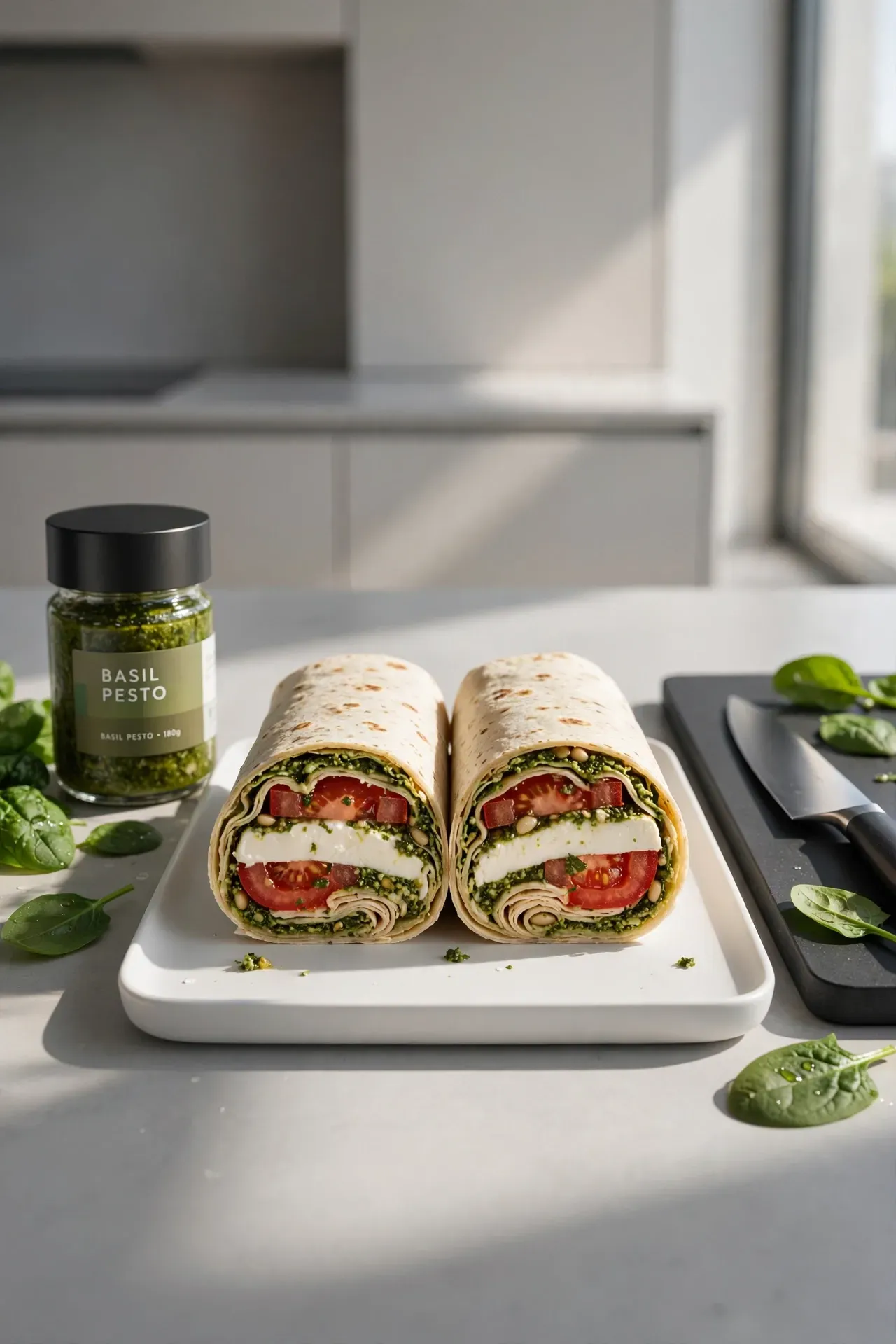 Pesto Caprese Wraps
