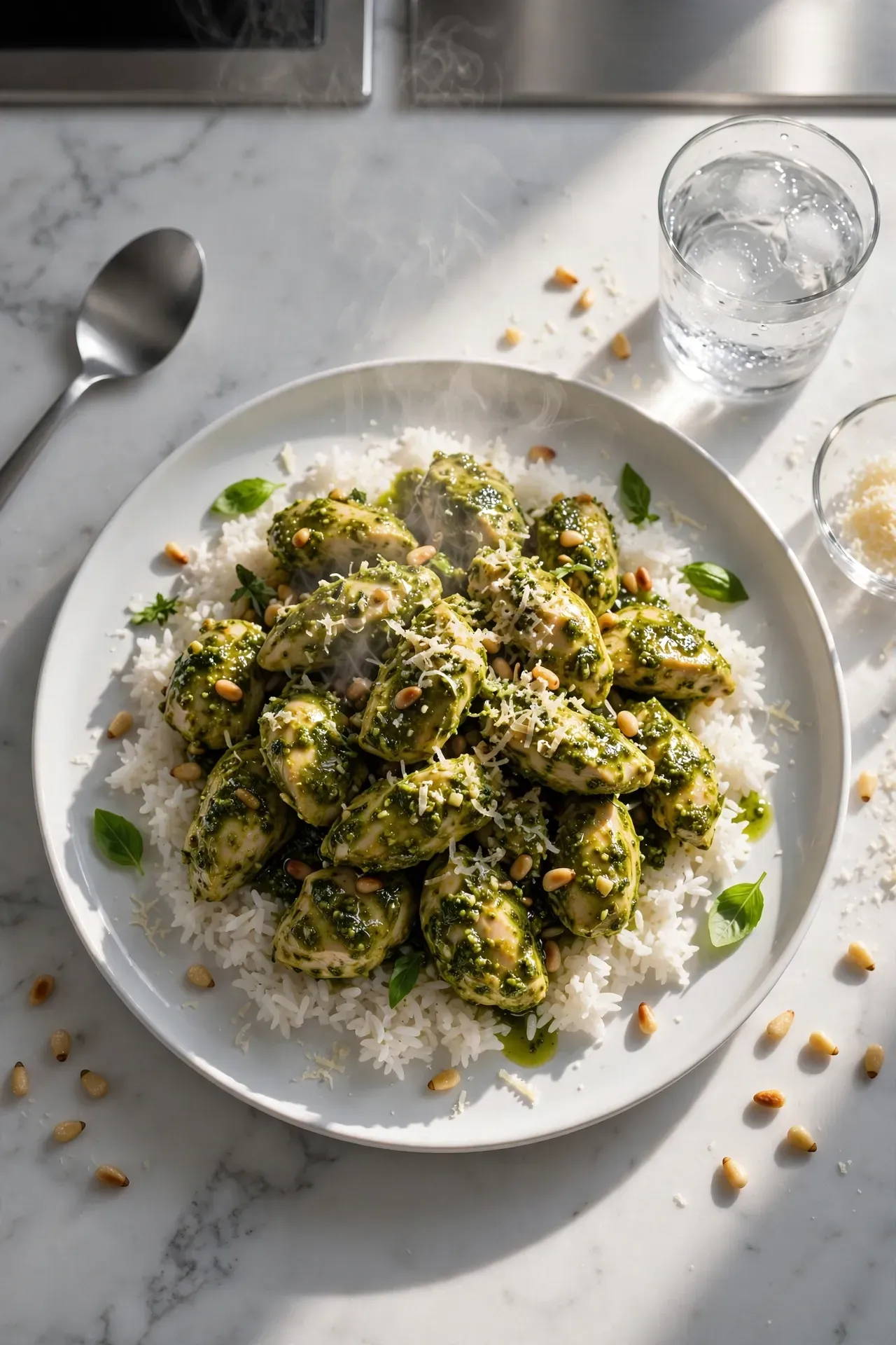 Pesto Chicken and Rice