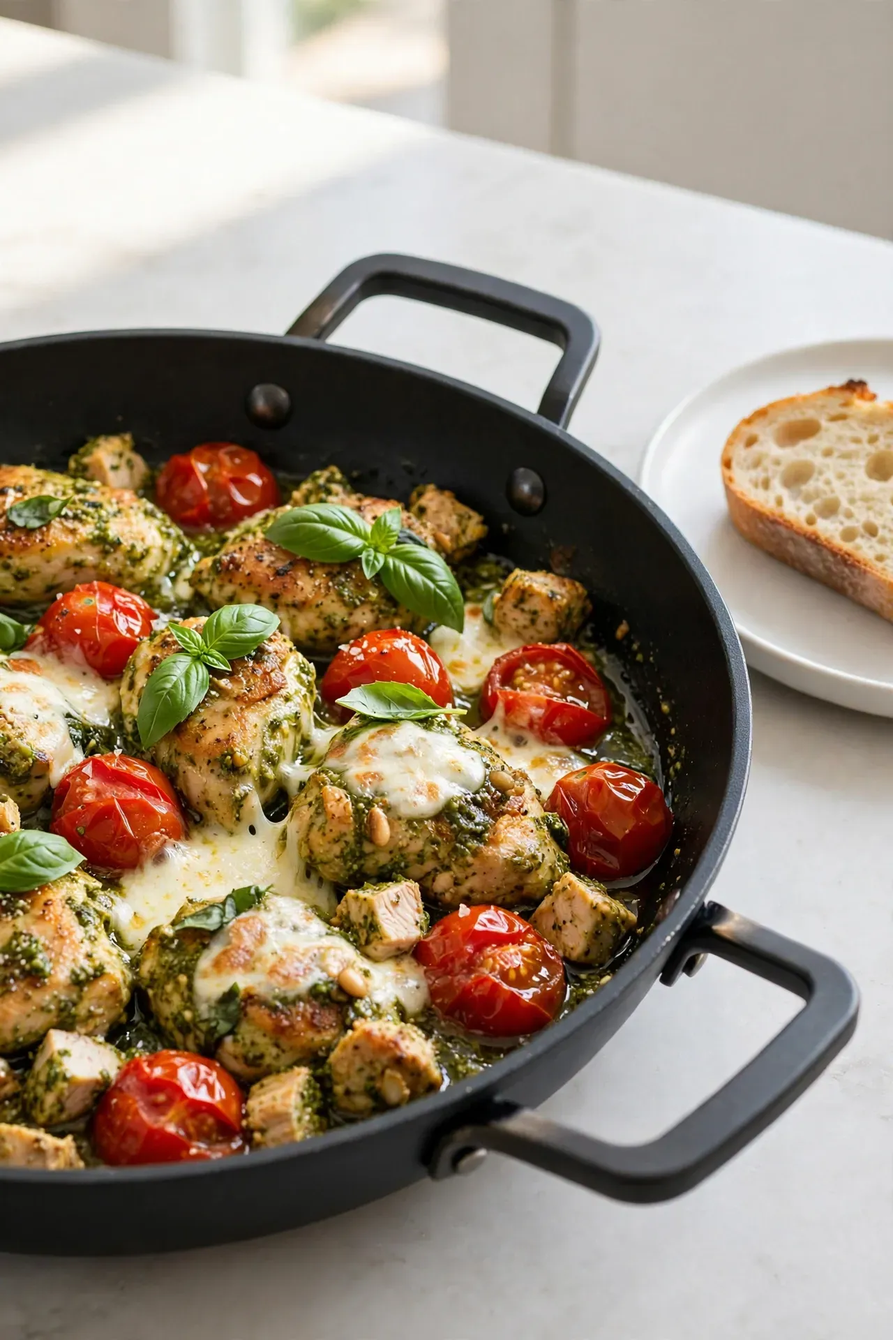 Pesto Chicken and Tomato Skillet