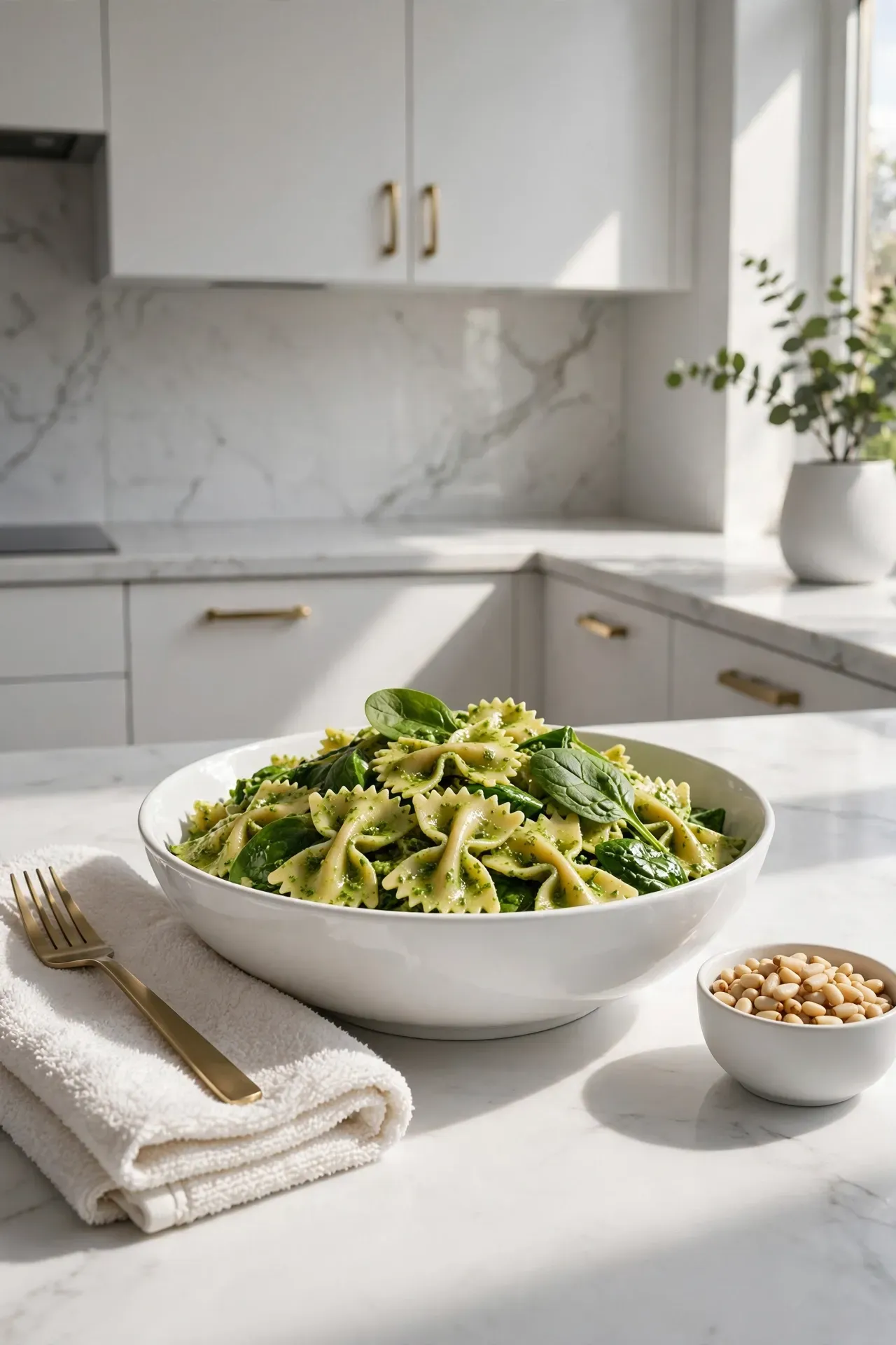 Pesto Spinach Farfalle