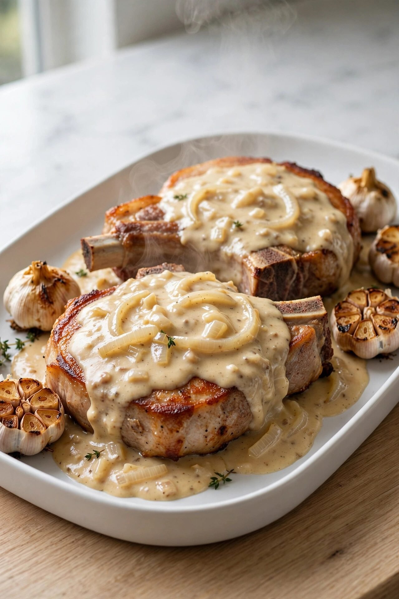 Tender Pork Chops and Gravy