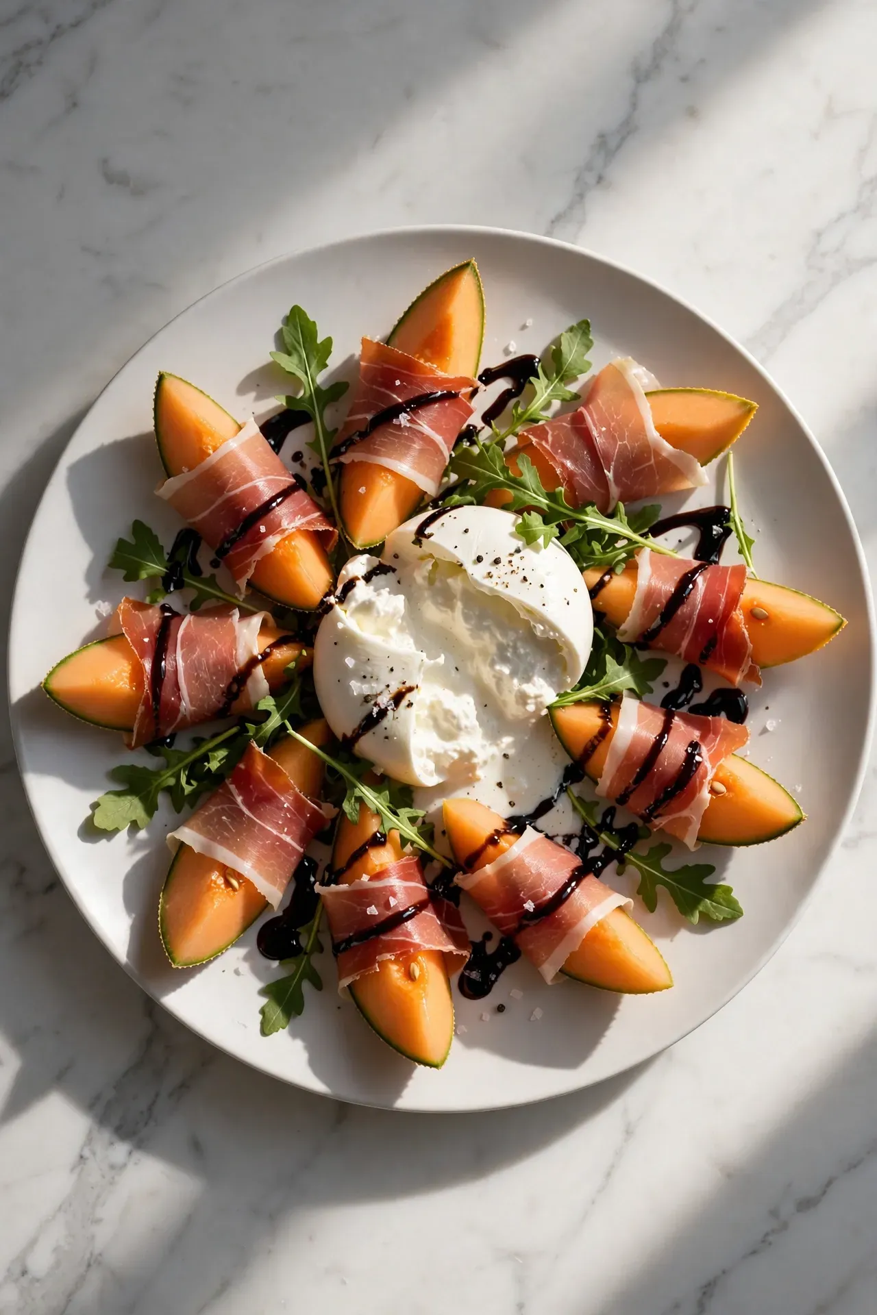 Prosciutto Melon Burrata Platter
