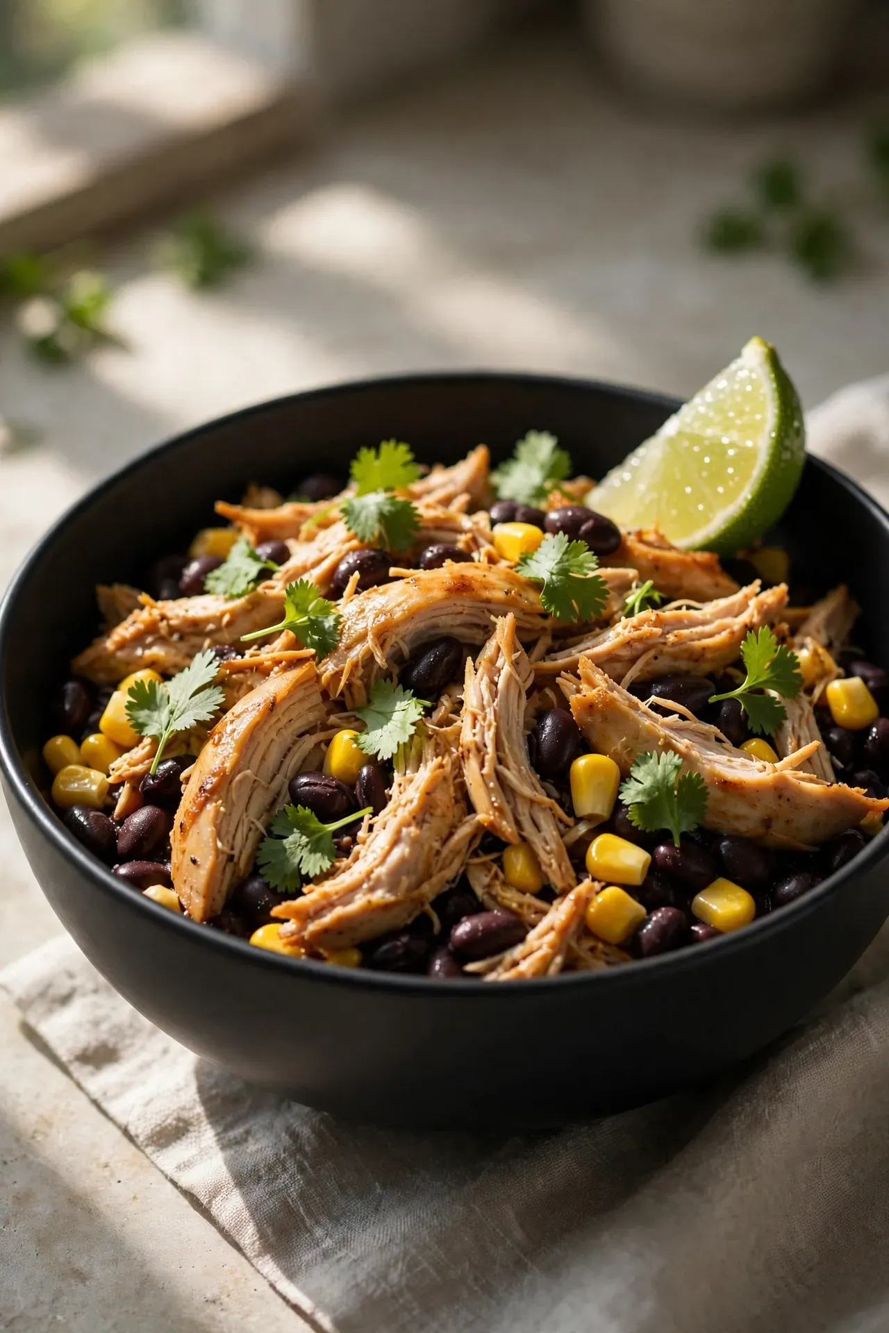 Pulled Chicken Taco Bowls