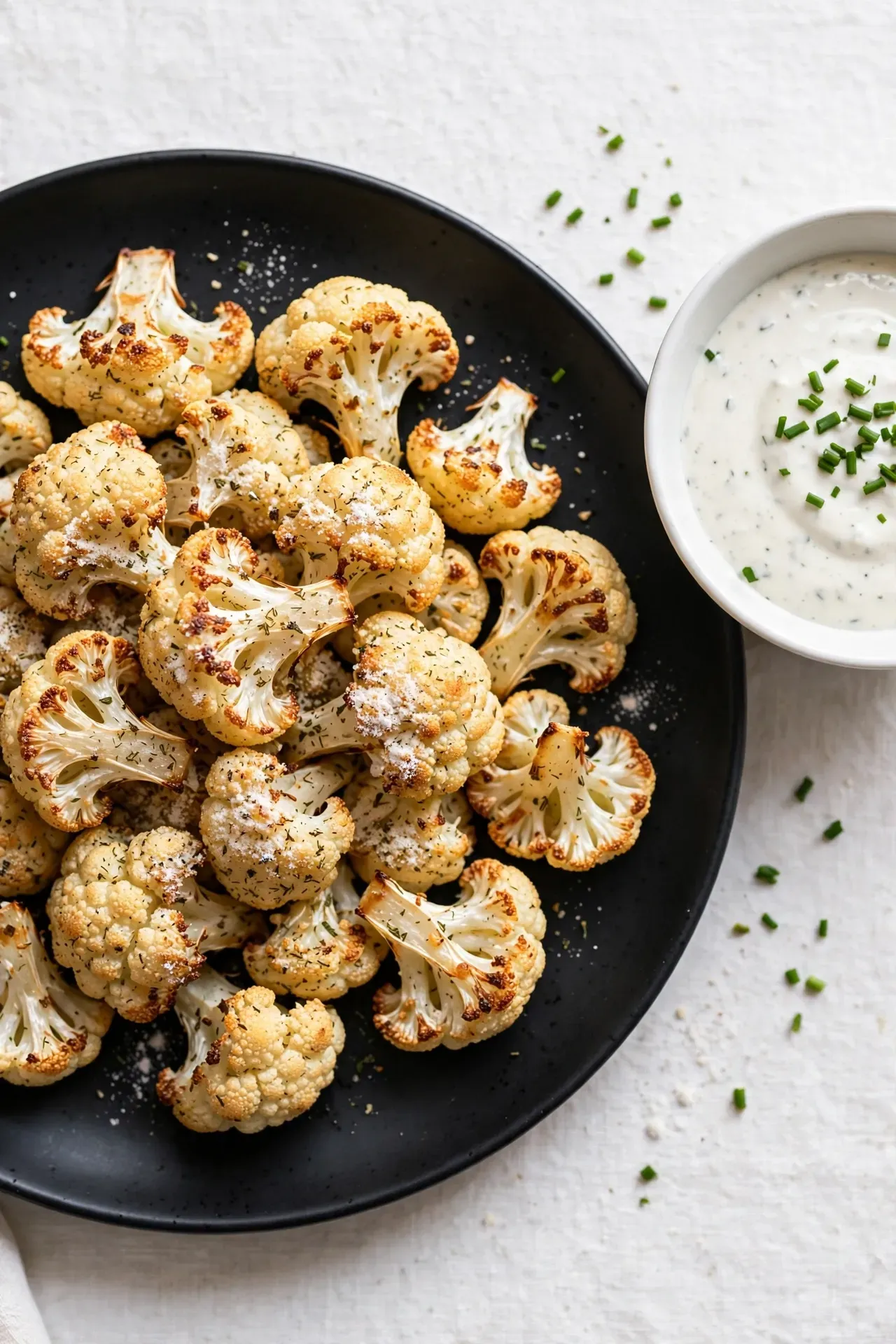 Ranch Roasted Cauliflower Bites