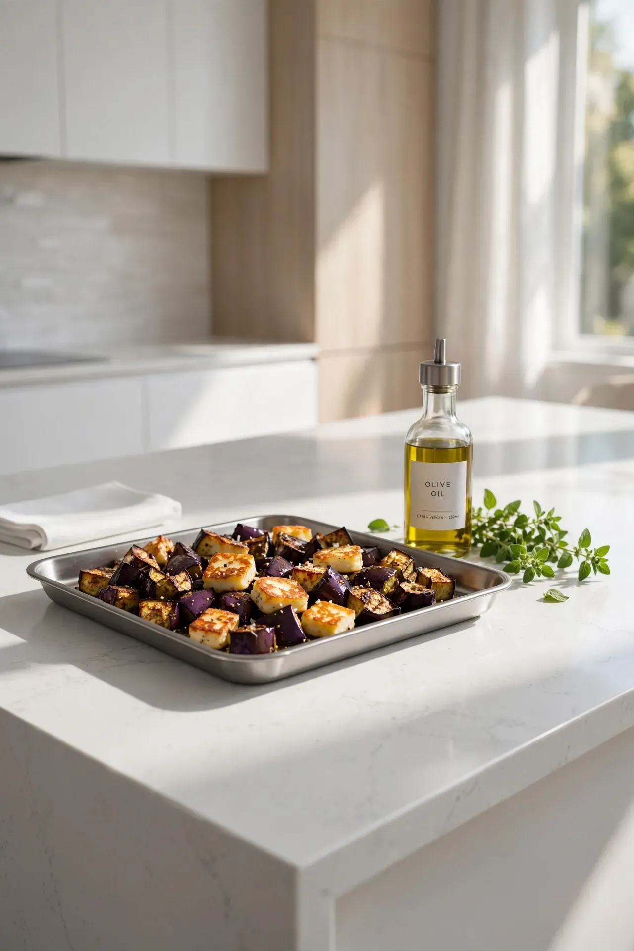 Eggplant and Haloumi Bake